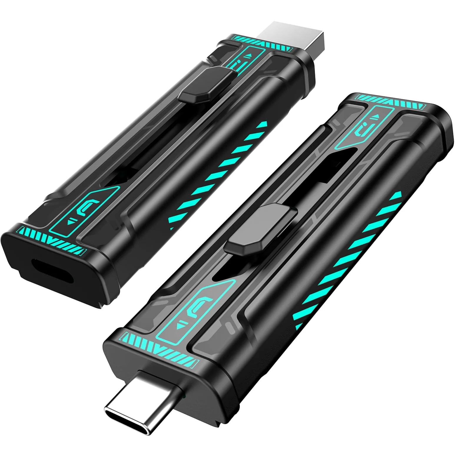 Fikwot WU350 SSD Portatile 256GB, Unità ad Alte Prestazioni fino a 550 MB/s, Doppio Connettore USB 3.2 Gen 1 e USB-C, Compatibile con iPhone, Android, Mac e PC