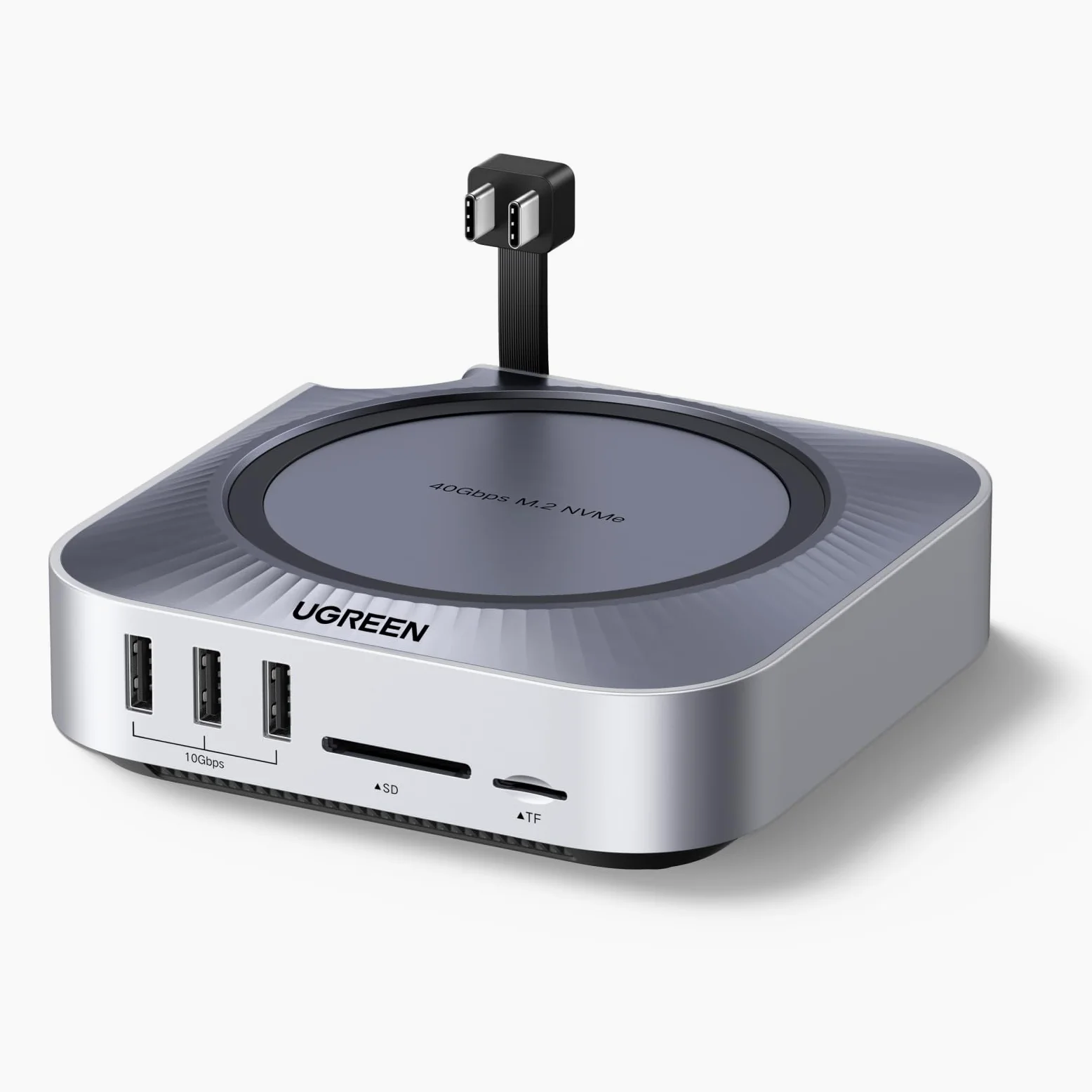UGREEN USB4.0 40Gbps Docking Station Compatibile con Mac Mini M4 e M4 Pro con Case M.2 NVME SSD 10 in 2 Dock Hub USB C HDMI 8K 30Hz 4K 144Hz 5 Porte USB 10Gbps Lettore di Schede SD TF 4.0 3,5mm