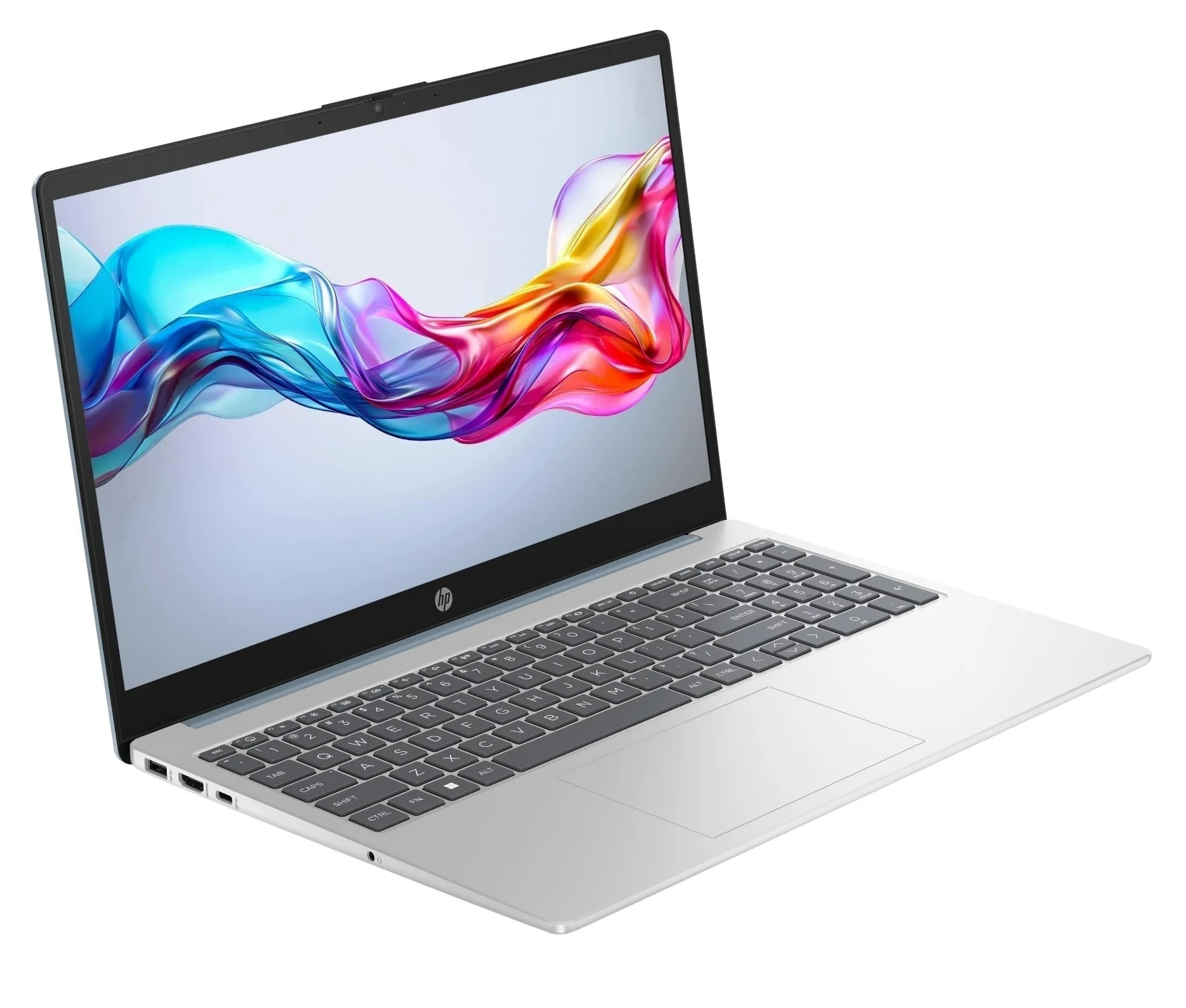 HP Laptop 15-fd2005sl, PC Portatile 15", Display FHD, Notebook, (Intel Core Ultra 5 225U, RAM 24GB, SSD 1TB, Windows 11), Computer Portatile, Uso quotidiano, Tastiera Italiana, QWERTY, Argento