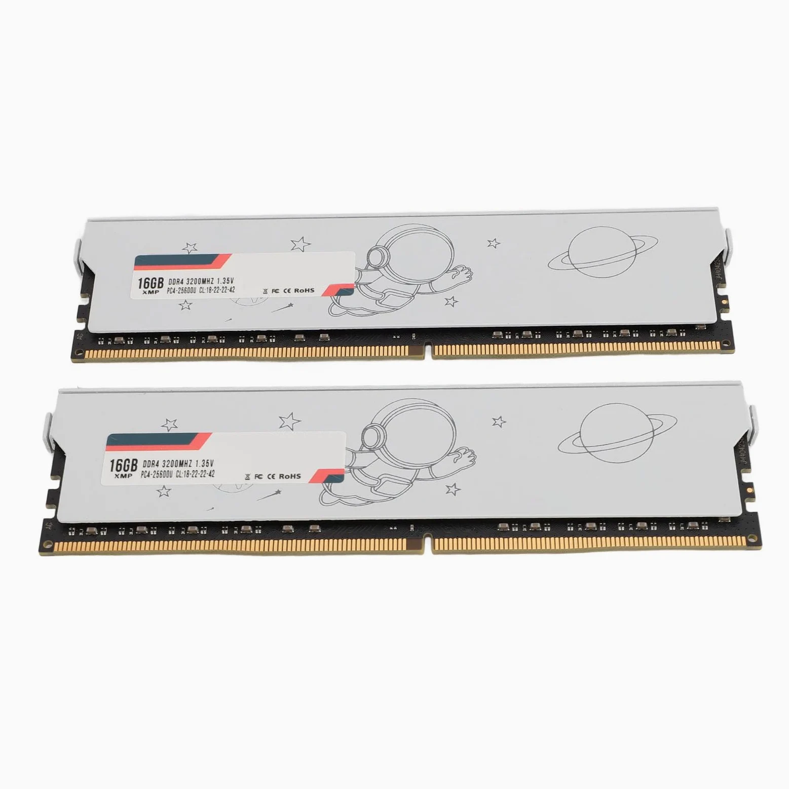 Chiyyak Modulo di Memoria Ad Alta velocità DDR4 RAM XMP per PC da Gioco Desktop 2 unità PCB in Metallo 25600 28800 Larghezza di Banda (DDR4 3200 MHz 32 GB (2x16 GB))