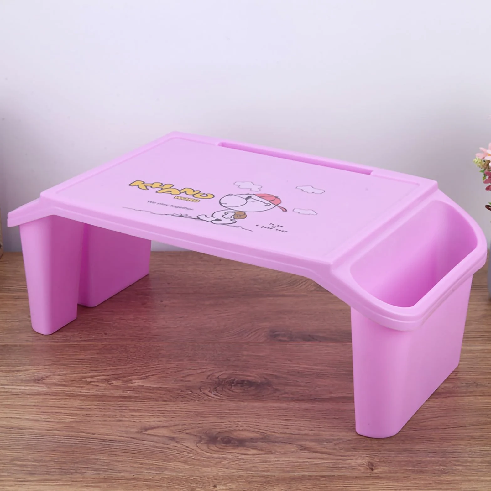 AUNMAS AUNMAS Letto per Laptop Scrivania con Bordi Lisci Design per Riporre gli Oggetti Ponte per Studenti Universitari Materiale ABS 21,3 X 10,6 X 7,5 Pollici (PINK) (PURPLE)