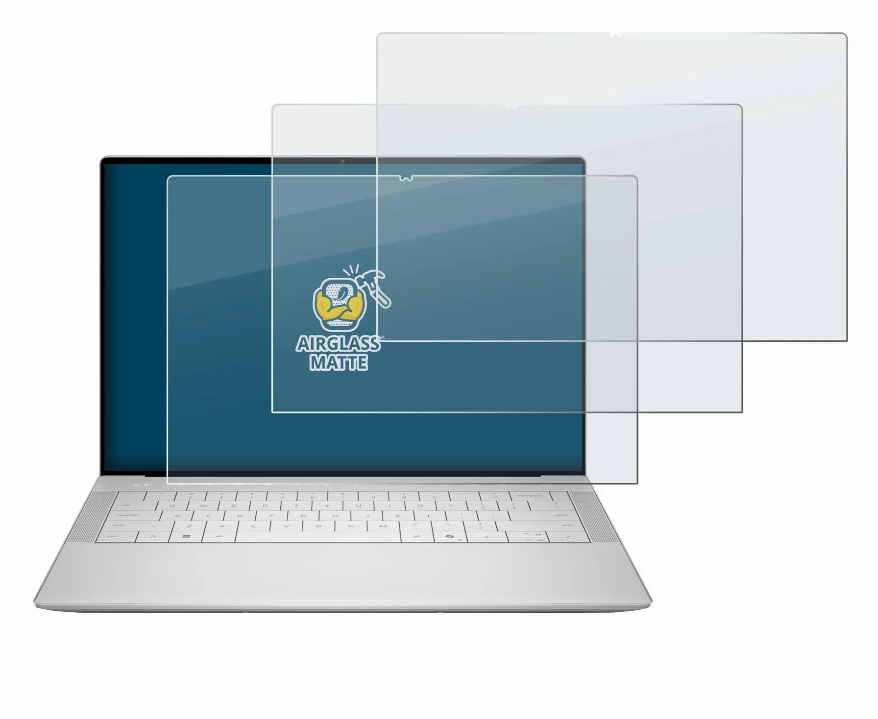 brotect 3 Pezzi Pellicola Vetro per Dell XPS 14 DA14250 | Opaca Protezione Schermo Made in Germany, Anti-Riflesso Durezza 9H Anti-Graffio