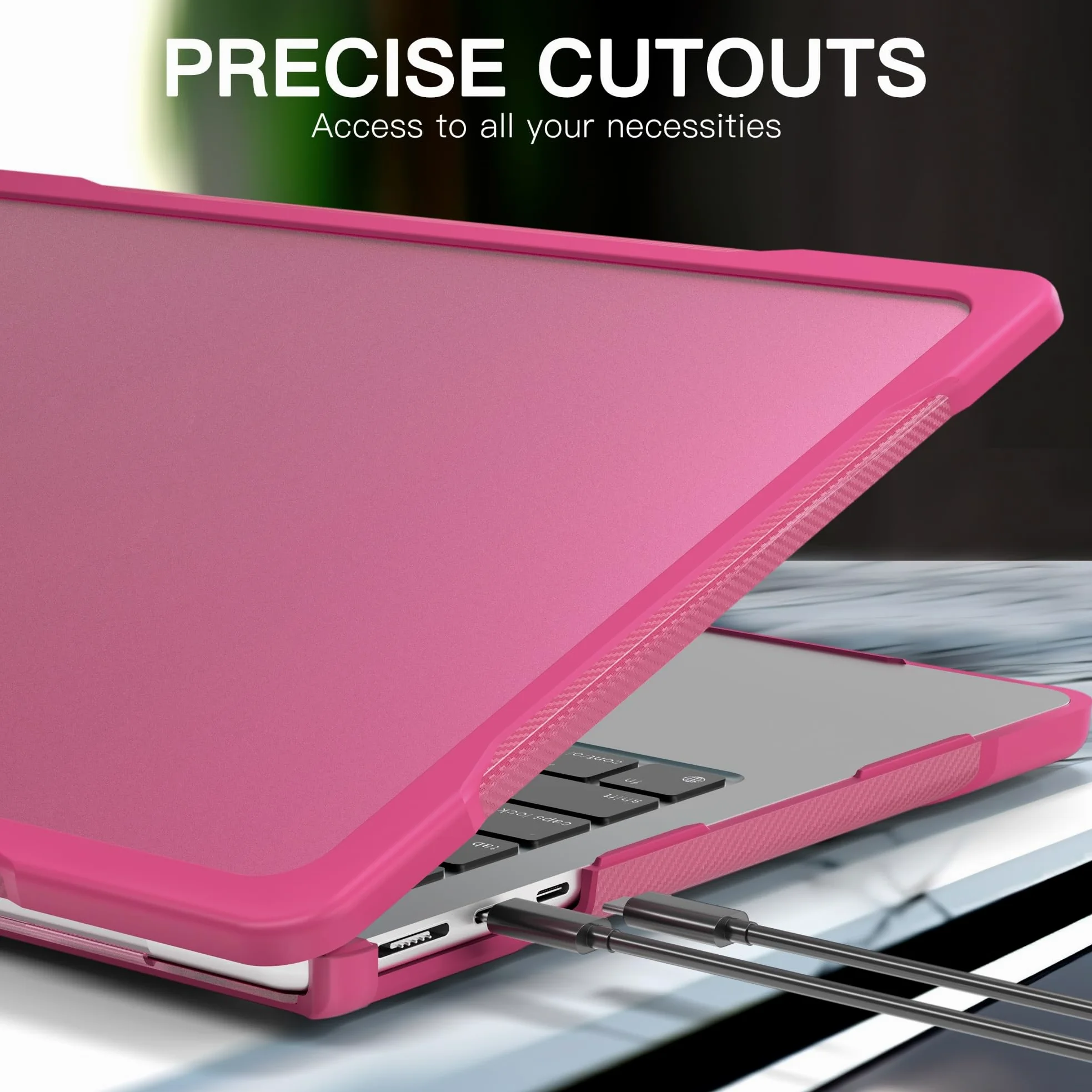 Custodia protettiva per tablet PC compatibile con MacBook Air 13,6 pollici Custodia 2022 2024 Release M3 A3113 M2 A2681, custodia protettiva rigida a doppio strato TPU paraurti compatibile con MacBook