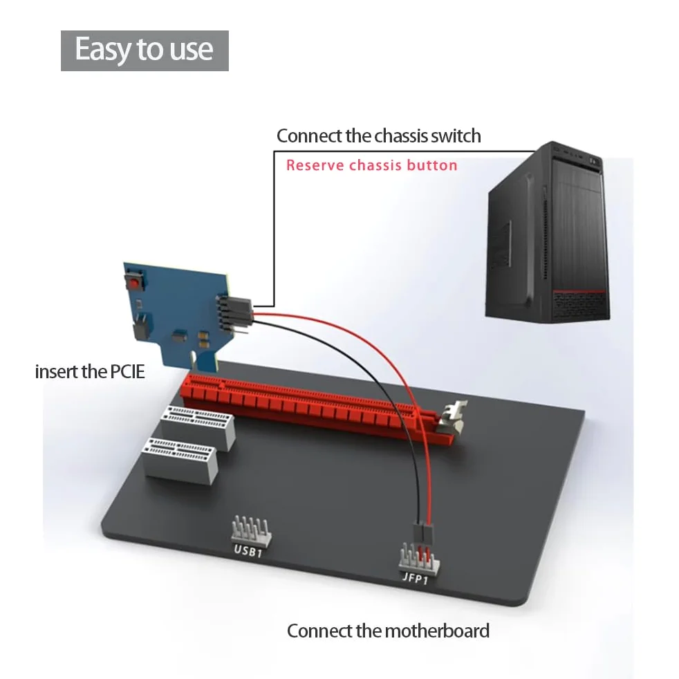 Interruttore di alimentazione del computer remoto senza fili Pulsante di accensione PC Desktop Computer Case Scheda madre Interruttore On Off
