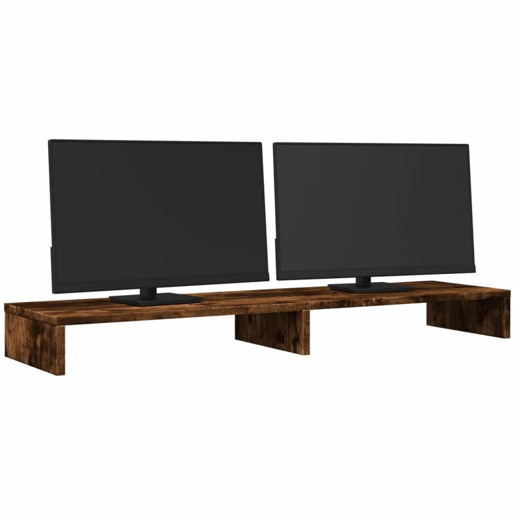 Generico Supporto per Monitor Rovere Fumo 100x27x10 cm in Truciolato,Dispositivi elettronici,Accessori per dispositivi elettronici,Accessori per Computer,Rialzi e Supporti per computer-854656