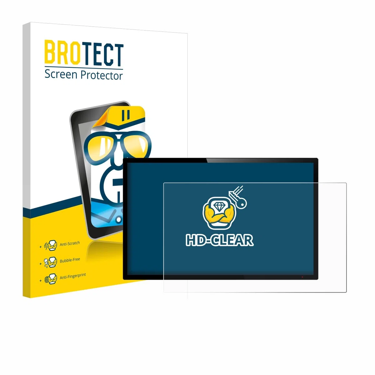 brotect 15" Pellicola Protettiva per PC touch panel con 15,0 Pollici (38.1 cm) [305 x 228 mm, 4:3] Trasparente Anti-Impronte