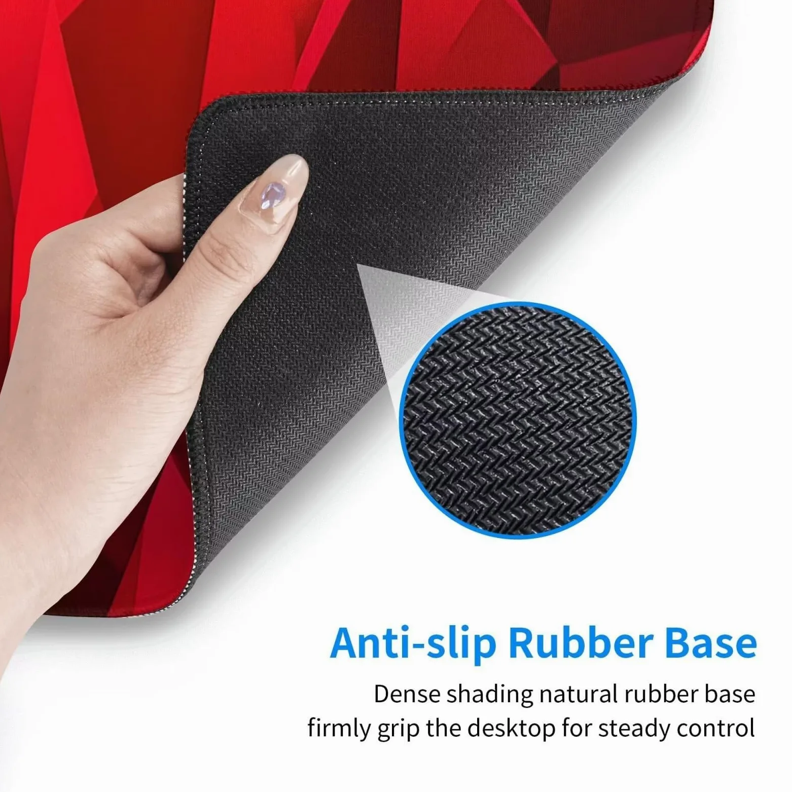Tappetino Mouse, Tappetino Mouse Gaming Grande XXL 1500x800x3mm Tappetino Scrivania Mouse Pad, Base in Gomma Antiscivolo, Bordi Cuciti,Lavabile, Mousepad per Ufficio e Gaming (rosso) R-288