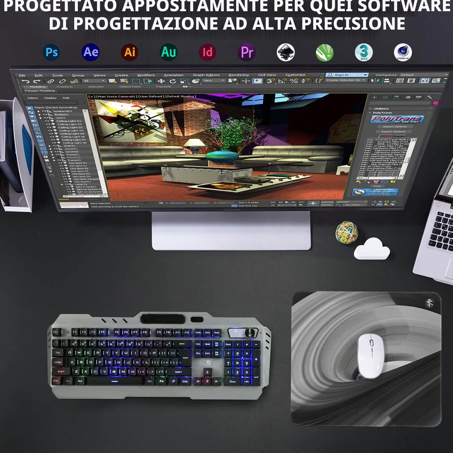 X-Raypad Aqua Control ZERO AC0 Gaming Mouse Pad, Tappetino per mouse ad altissima precisione con perfetta velocità e capacità di controllo (AC0 nero, 500 x 500 x 4 mm)