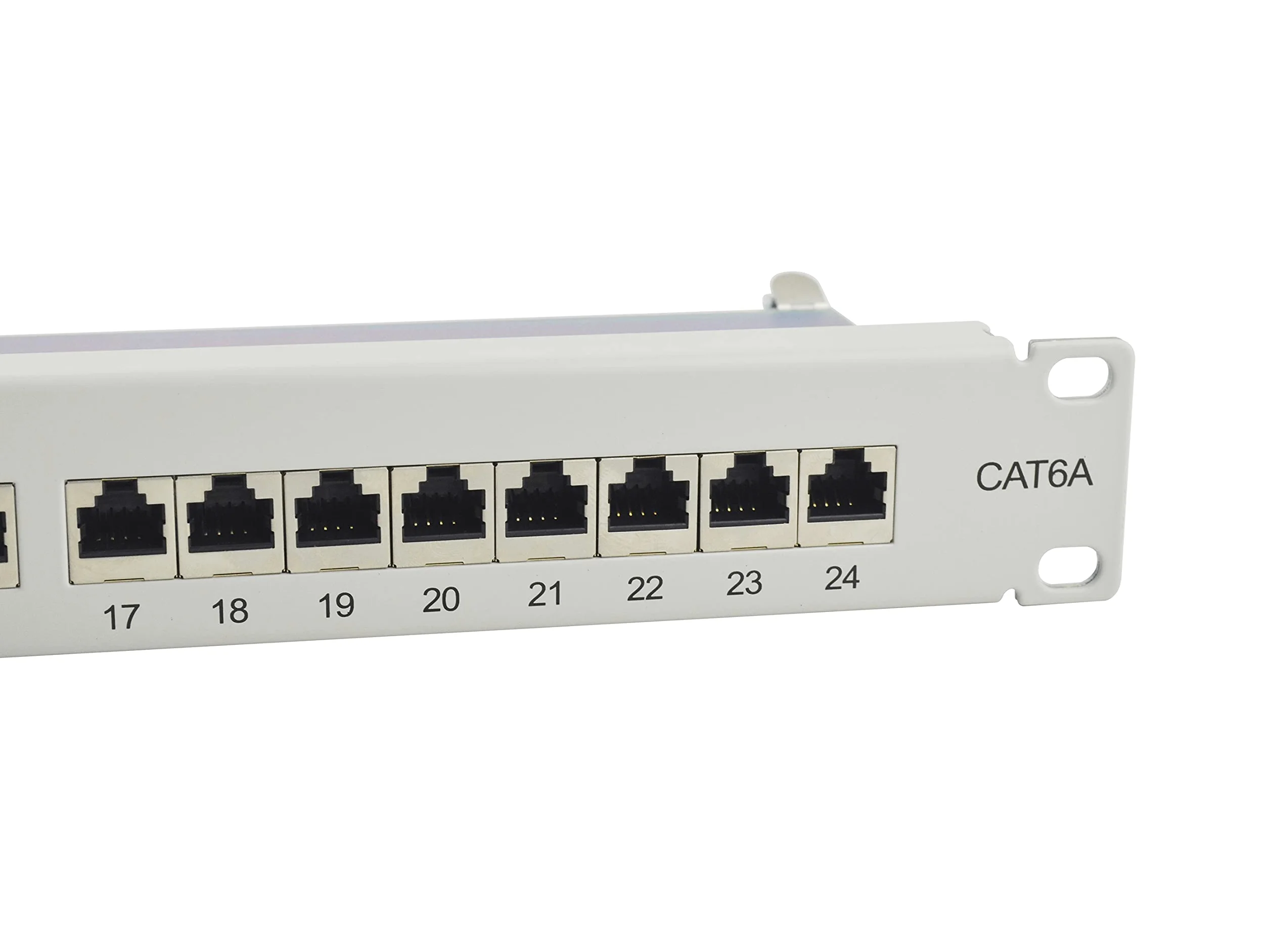 EQUIP 326525 24-Port Cat.6A Shielded Patch Panel Light Grey