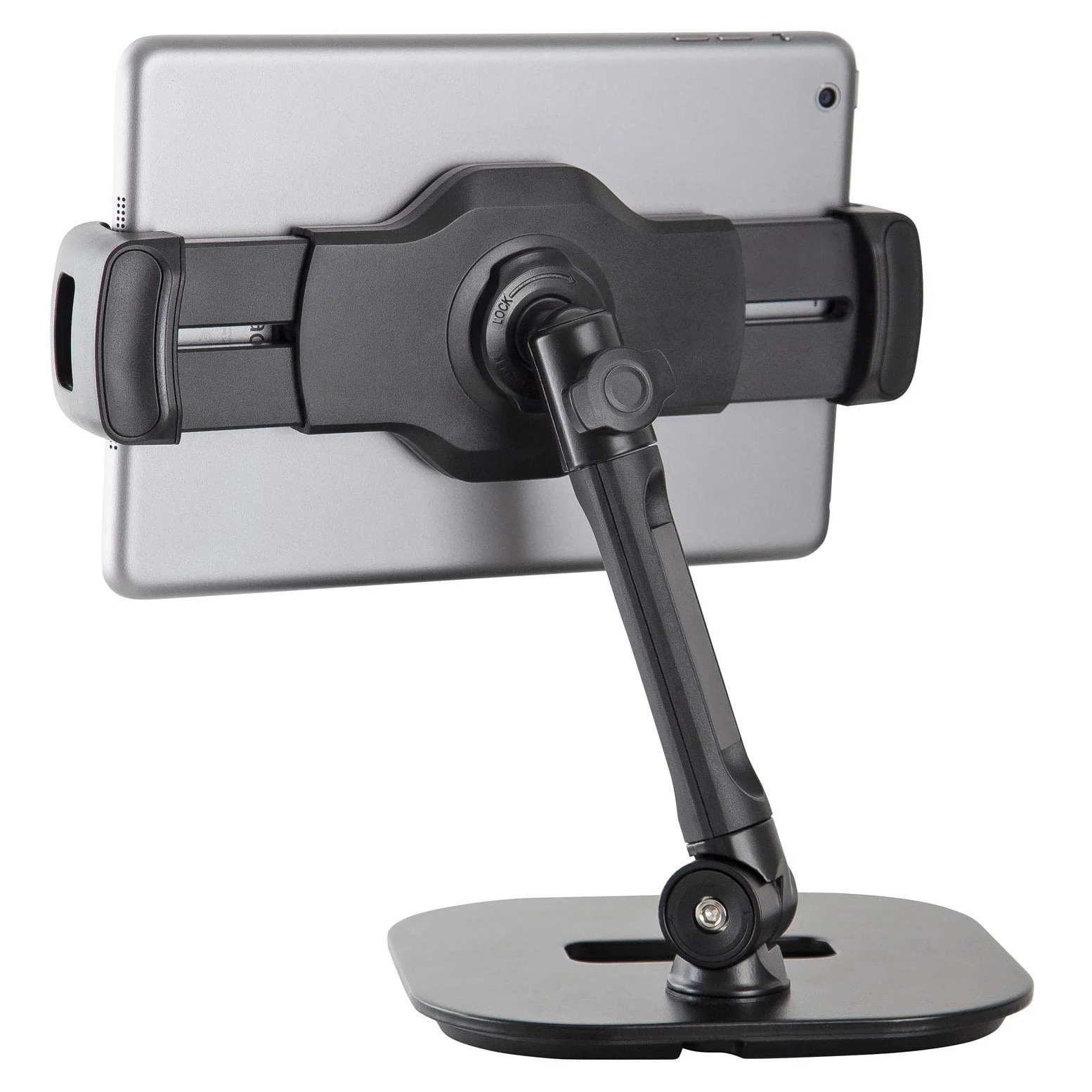 K&M 19800 - Supporto da tavolo per smartphone e tablet PC, con panno in microfibra keepdrum