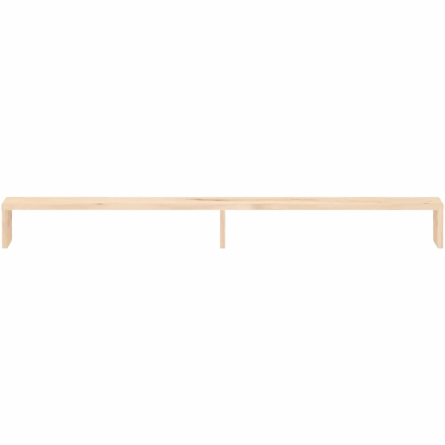 Supporto per monitor, 100 x 27 x 10 cm, in legno massello di pino | Legno di pino massiccio, robusto telaio in legno, altezza ergonomica del monitor, spazio per tastiera e dispositivi