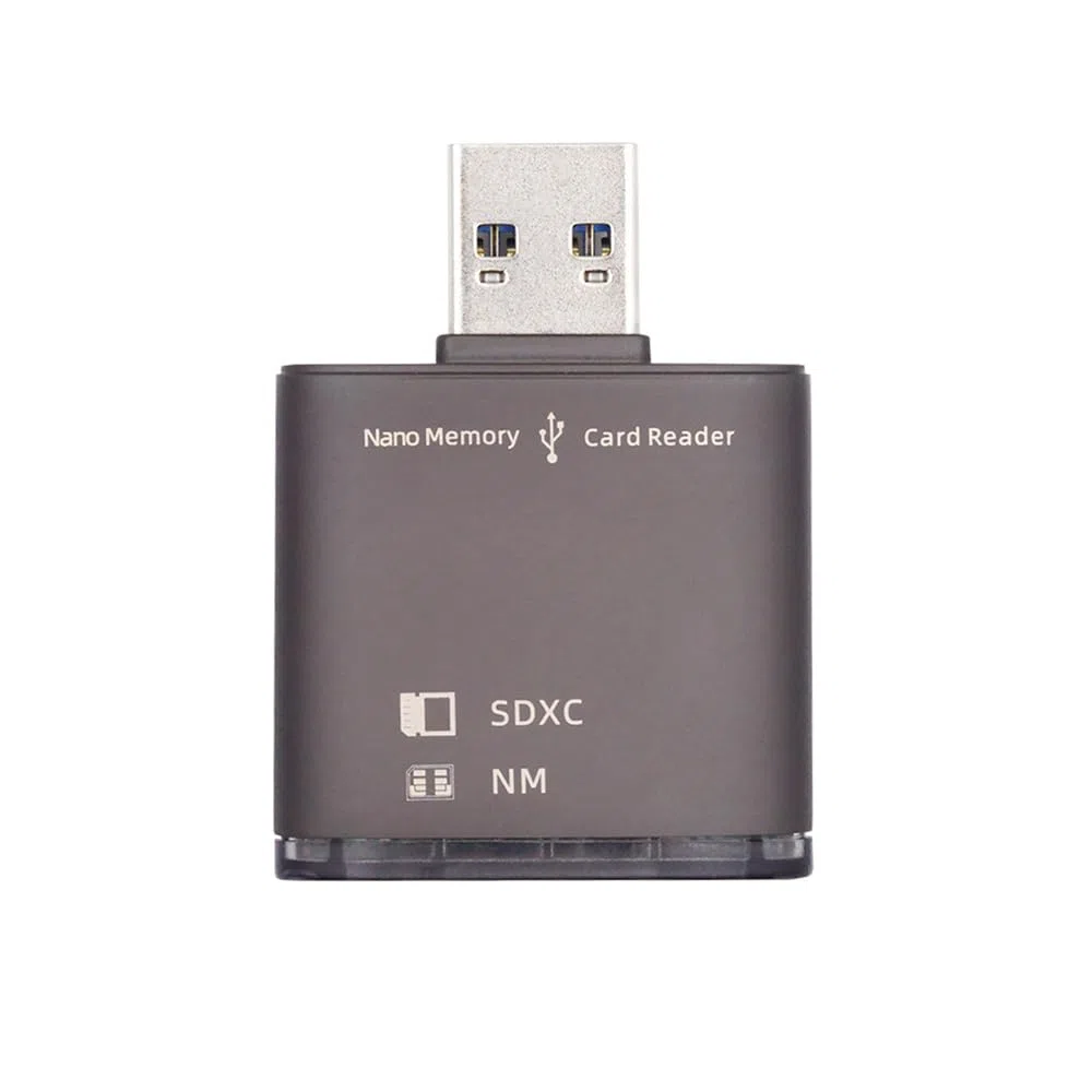 Xiwai Adattatore da USB 3.0 a NM Nano Memory Card e lettore di schede SD con scrittore a doppia porta per Mate Seial Phone & Camera & Laptop