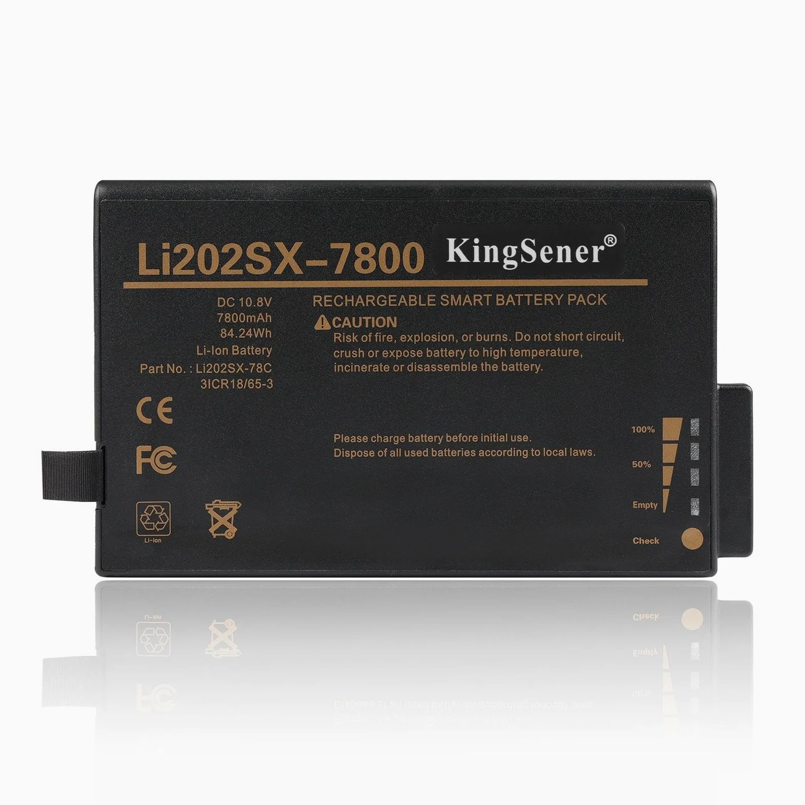 Li202SX-7800 - Batteria di ricambio per monitor aerosol TSI AEROTRAK APC 9510-02, DustTrak II 8530 8531, DRX 8533