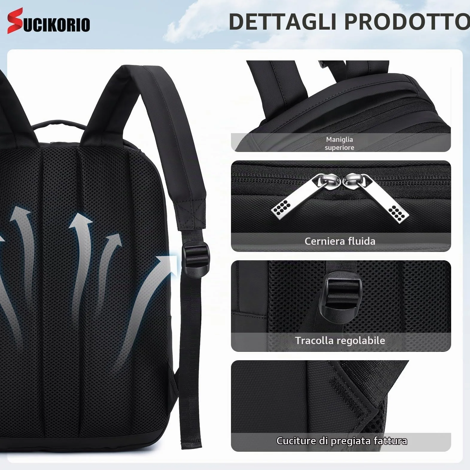 40X30X10cm Lufthansa Air France British Airways Zaino da Viaggio Aereo Bagaglio a Mano, Impermeabile Nylon Zaini Bagaglio a Mano Uomo Donna Zainetto Porta PC 14 Pollici per Scuola, Viaggio