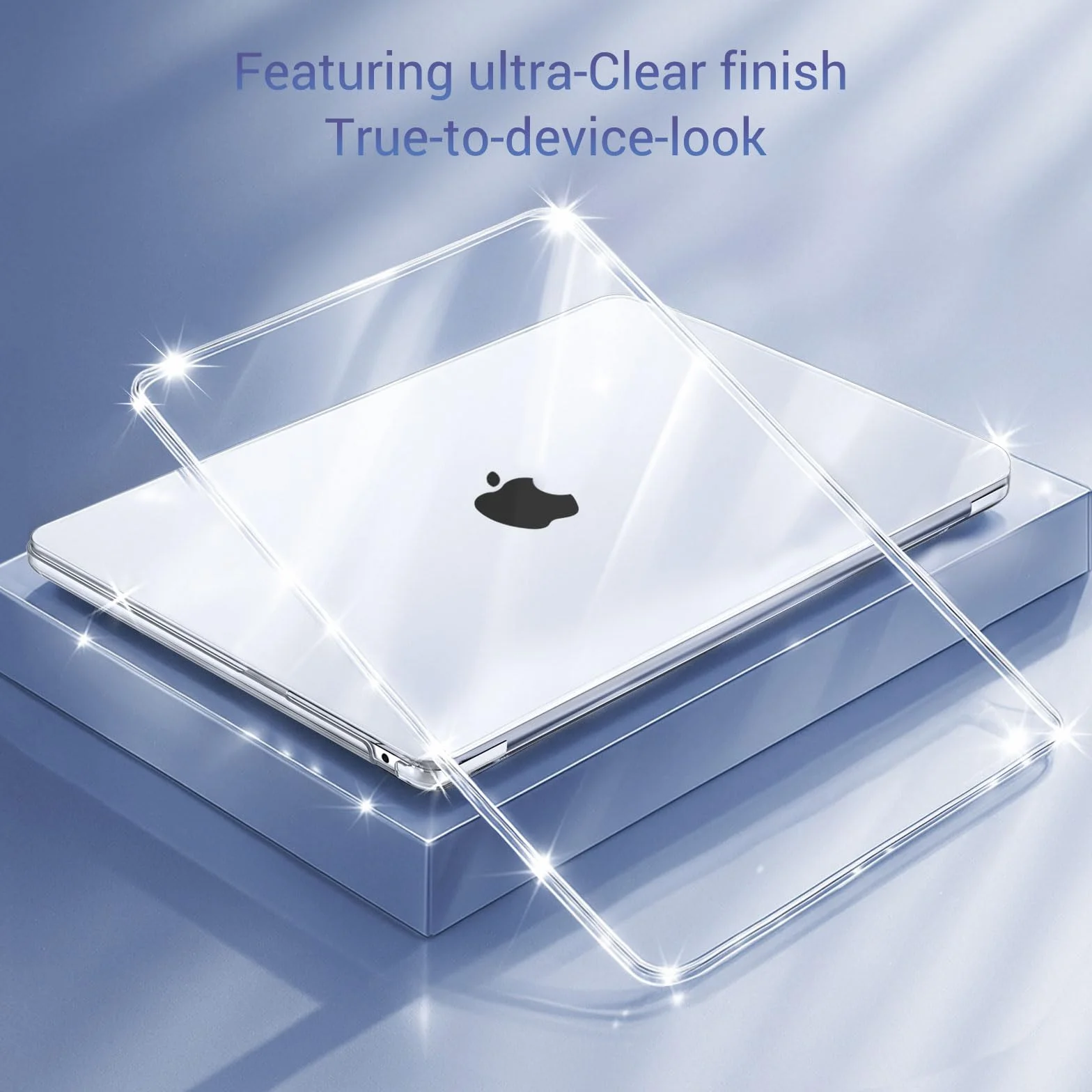 MOSISO Custodia Compatibile con MacBook Air 13 Cover M5 M4 M3 M2 2026-2022 A3449 A3240 A3113 A2681, Case per MacBook Air 13,6'' Liquid Retina&Copritastiera&Pellicola&Copri Webcam, Trasparente