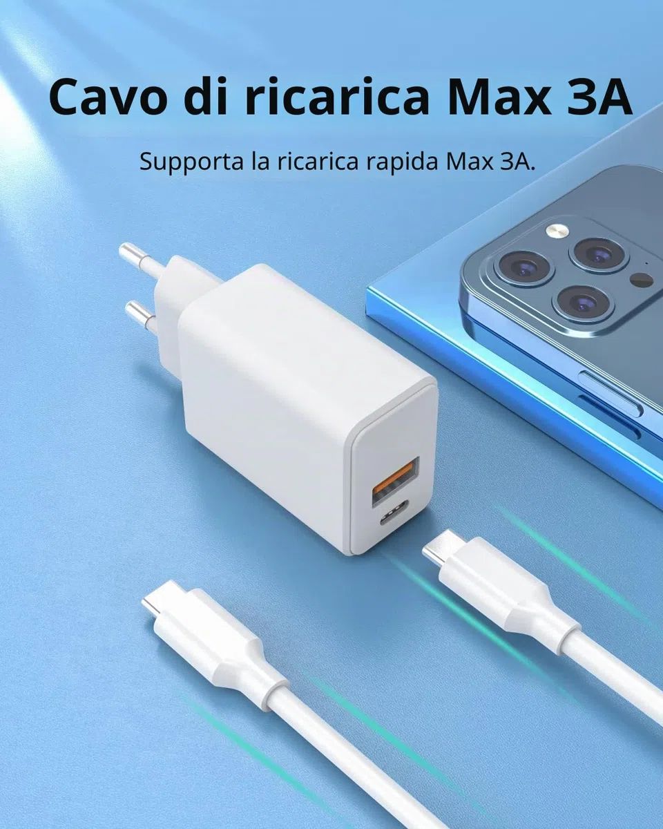 30W Veloce Caricatore Compatibile con Google Pixel Serie 10/10a/9/9a/8/8a/8-Pro/7/7a/6 Series - Cavo di Ricarica Lungo 1,8m e Caricabatterie da Parete a Doppia Porta Adattatore di Alimentazione