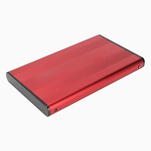 Case esterno portatile per hard disk, HDD e SSD con interfaccia USB 3.0, 2,5 pollici, 5 Gb/s, 2 TB, antistatico, per nero, argento, blu e rosso