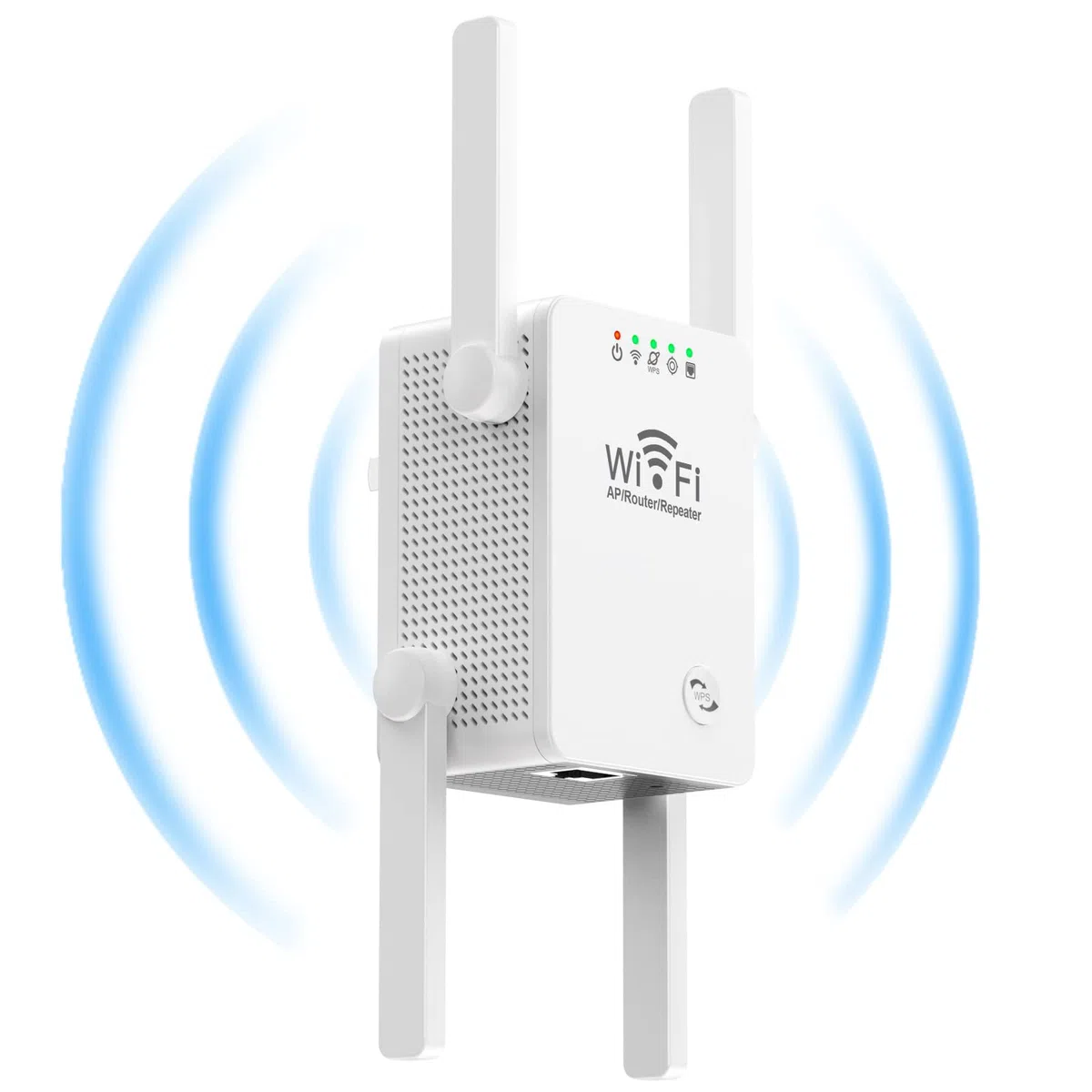 Ripetitore WiFi Potente per Casa Amplificatore WiFis Più Recente WLAN Ripetitores WiFi Extender 300Mbit/s 2.4GHz, Porta LAN, Supporta Modalità Ripetitore/Router/AP