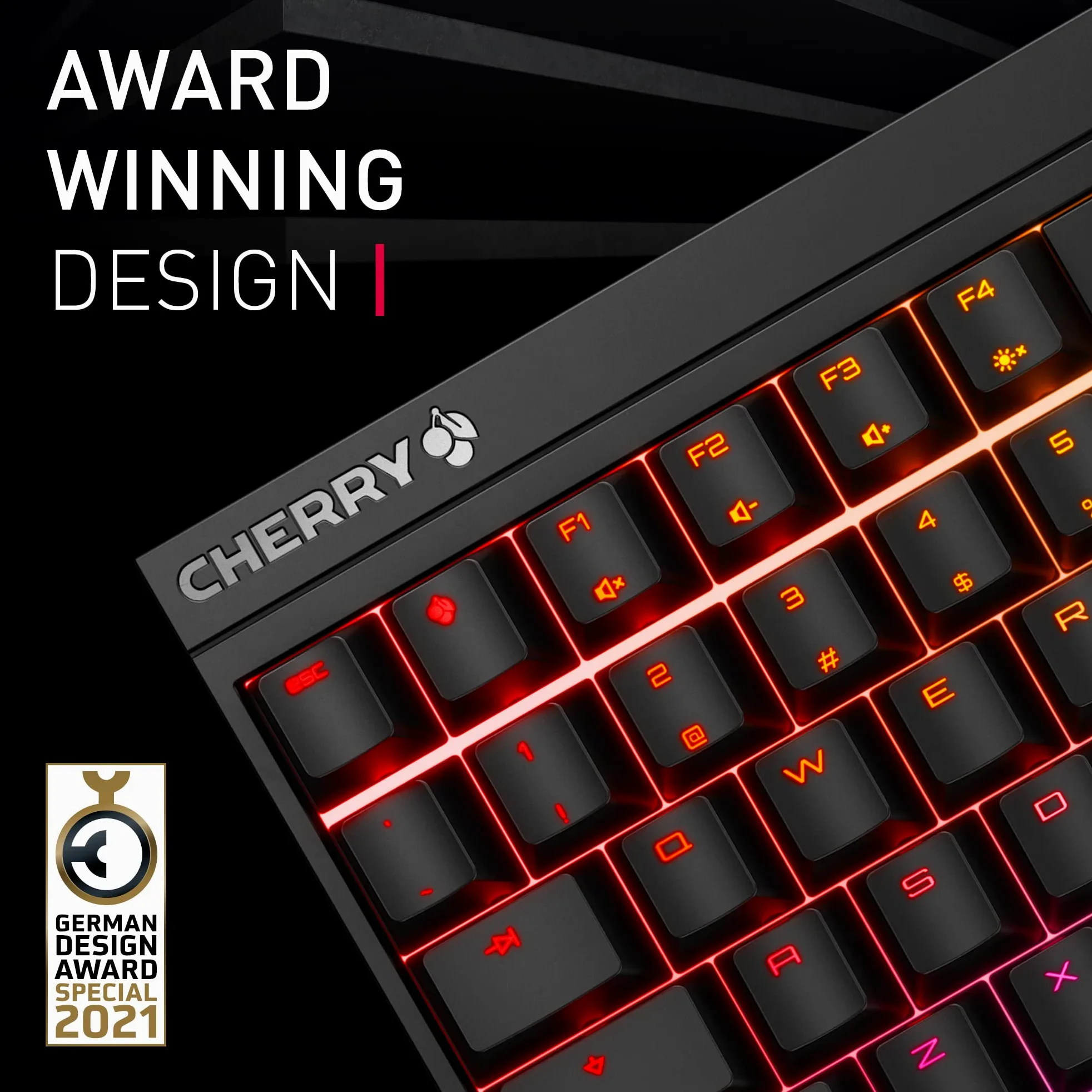 Cherry Xtfy MX 2.0S - Tastiera meccanica da gioco cablata con nuovi switch MX2A, colore: bianco, rosso MX2A