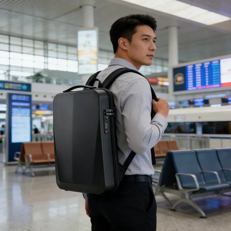 Zaini uomo donna, guscio rigido zaino da viaggio zaino da 17 pollici computer portatile impermeabile, zaino da lavoro antifurto zaino scuola con porta USB per sport business quotidiano