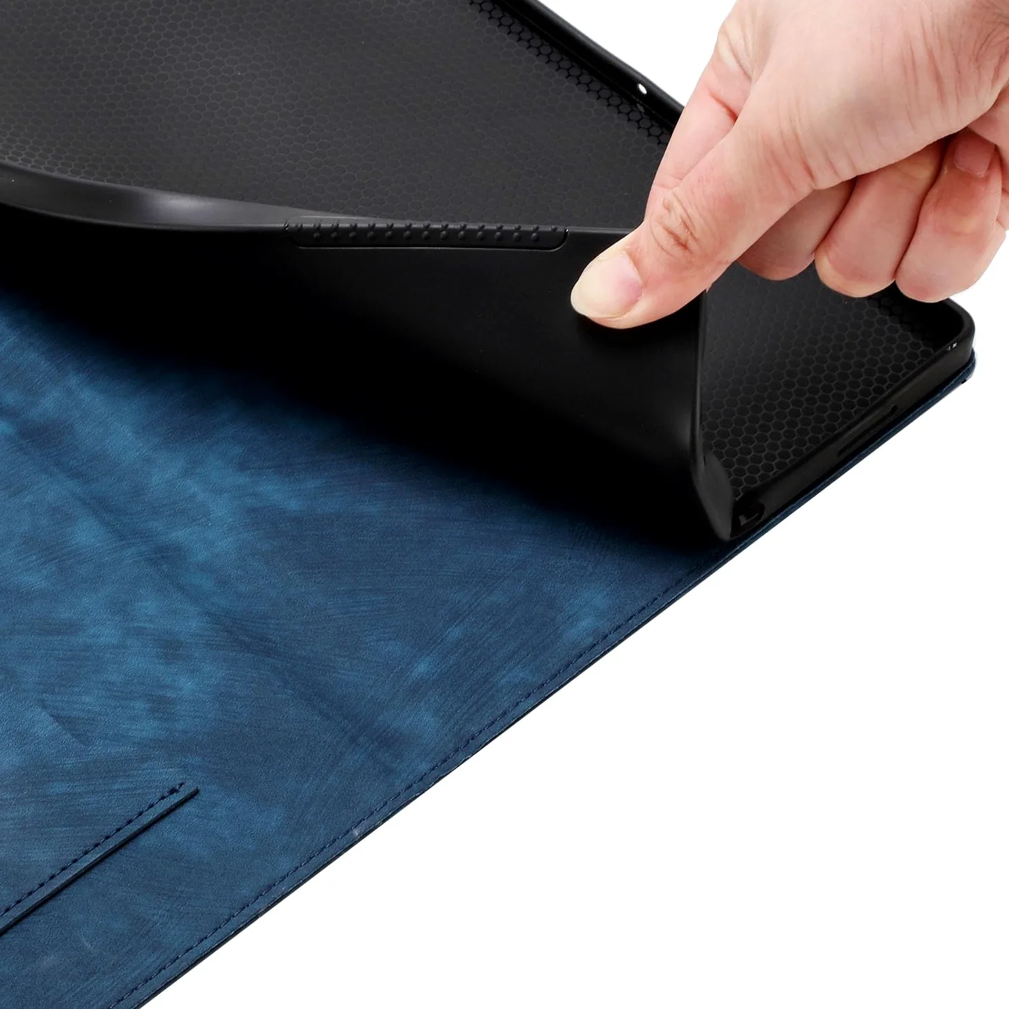 Custodia protettiva per tablet PC compatibile con Kindle Paperwhite 1/2/3/4 da 6 pollici con supporto pieghevole in rilievo, custodia protettiva a portafoglio antiurto in pelle PU con slot per schede