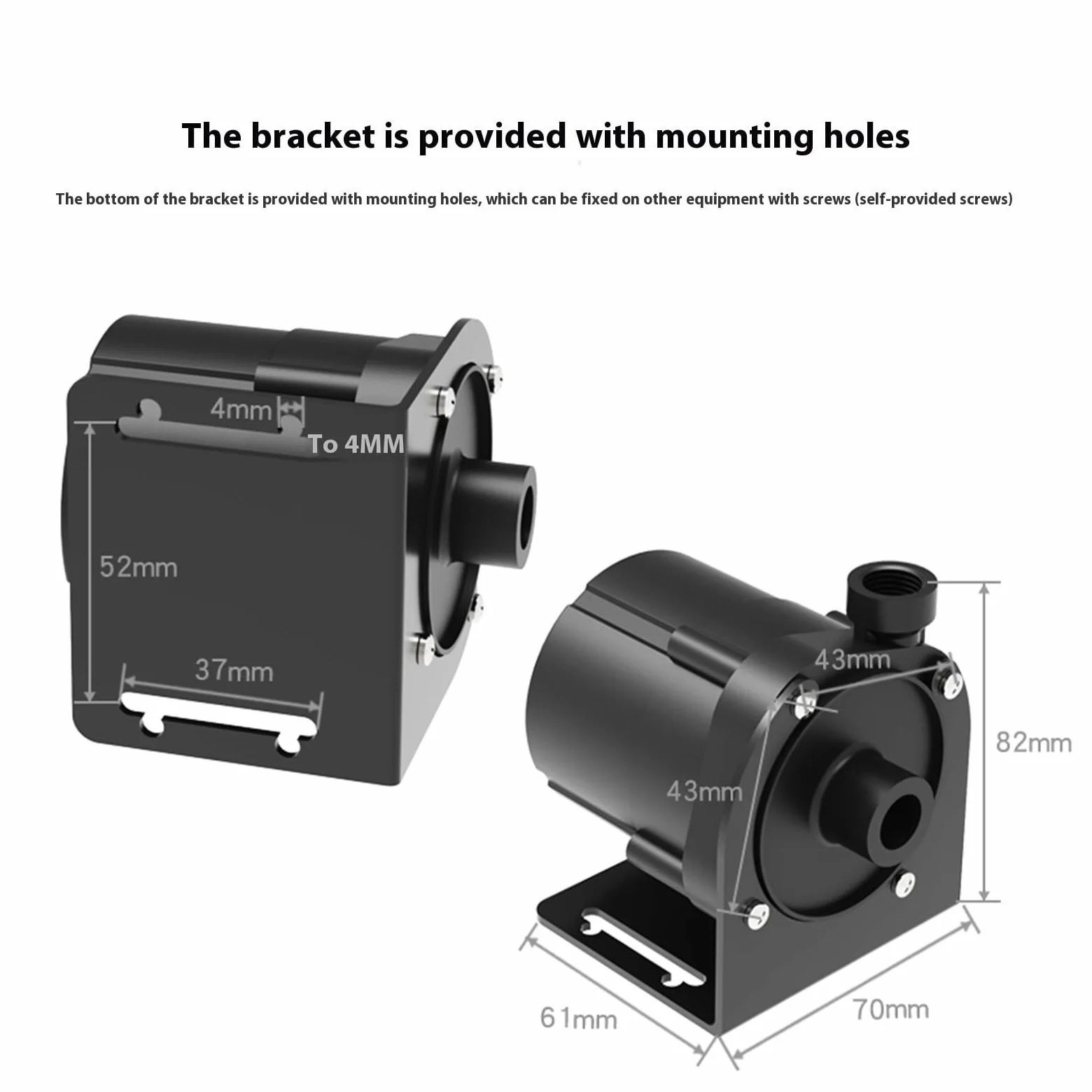 PU SC1000 24V Brushless raffreddato ad acqua ABS Nylon Durabilità Tecnologia a prova di perdite per sistemi di raffreddamento del computer Raffreddamento ad acqua ad alto flusso