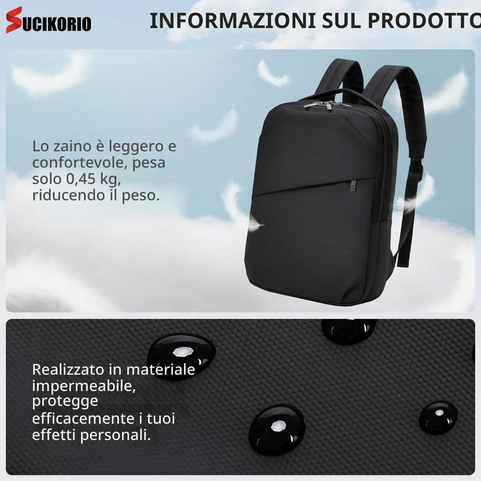 40X30X10cm Lufthansa Air France British Airways Zaino da Viaggio Aereo Bagaglio a Mano, Impermeabile Nylon Zaini Bagaglio a Mano Uomo Donna Zainetto Porta PC 14 Pollici per Scuola, Viaggio