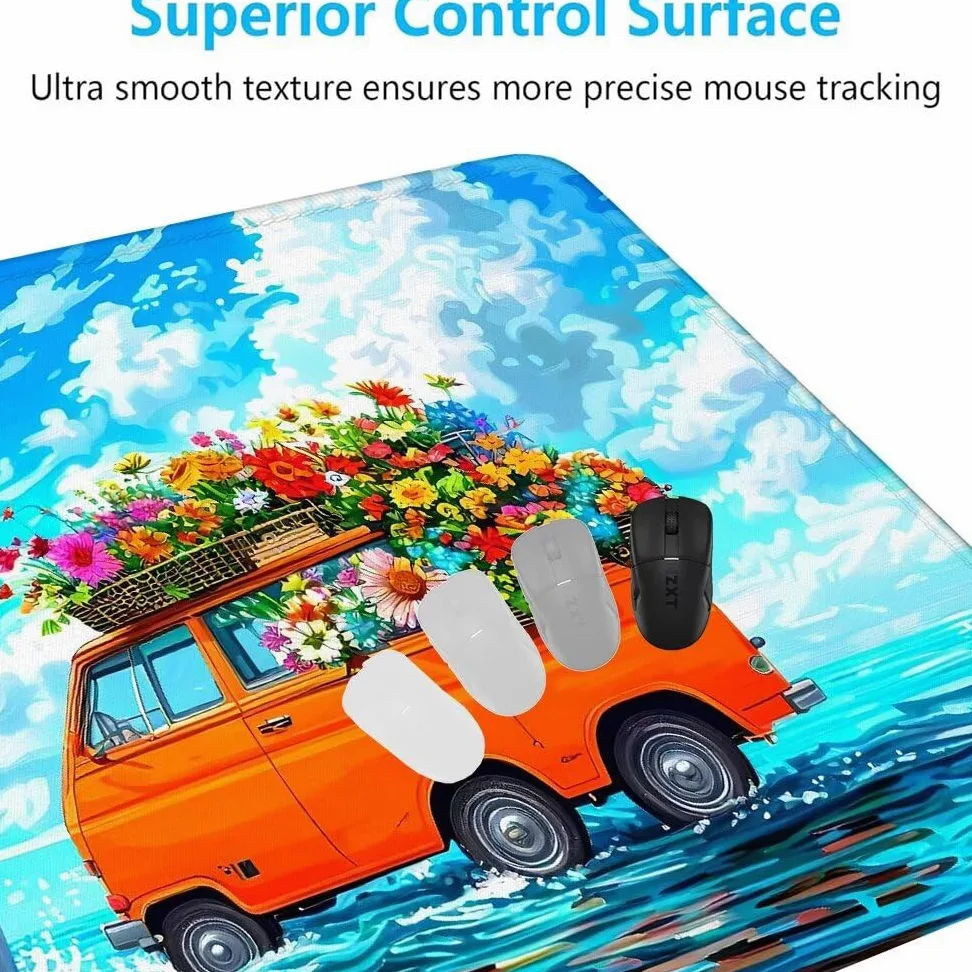 Blu Tappetino Mouse XXL 1000x500x3mm, Gaming Tappetino Mouse Delfino Mousepad con Base in Impermeabile Gomma Antiscivolo per Tastiera Computer Ufficio Idea Regalo Festa del Papà e Compleanno X-786