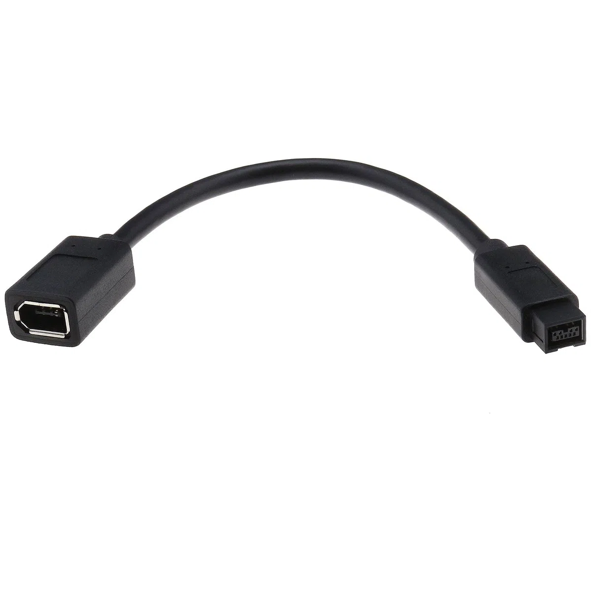 ECSiNG Cavo IEEE 1394 6 Pin Femmina A 1394 9 Pin Maschio Firewire Da 400 A 800 Cavo Convertitore Adattatore Trasferimento Dati Compatibile Con MacBook Pro 22 Cm Nero