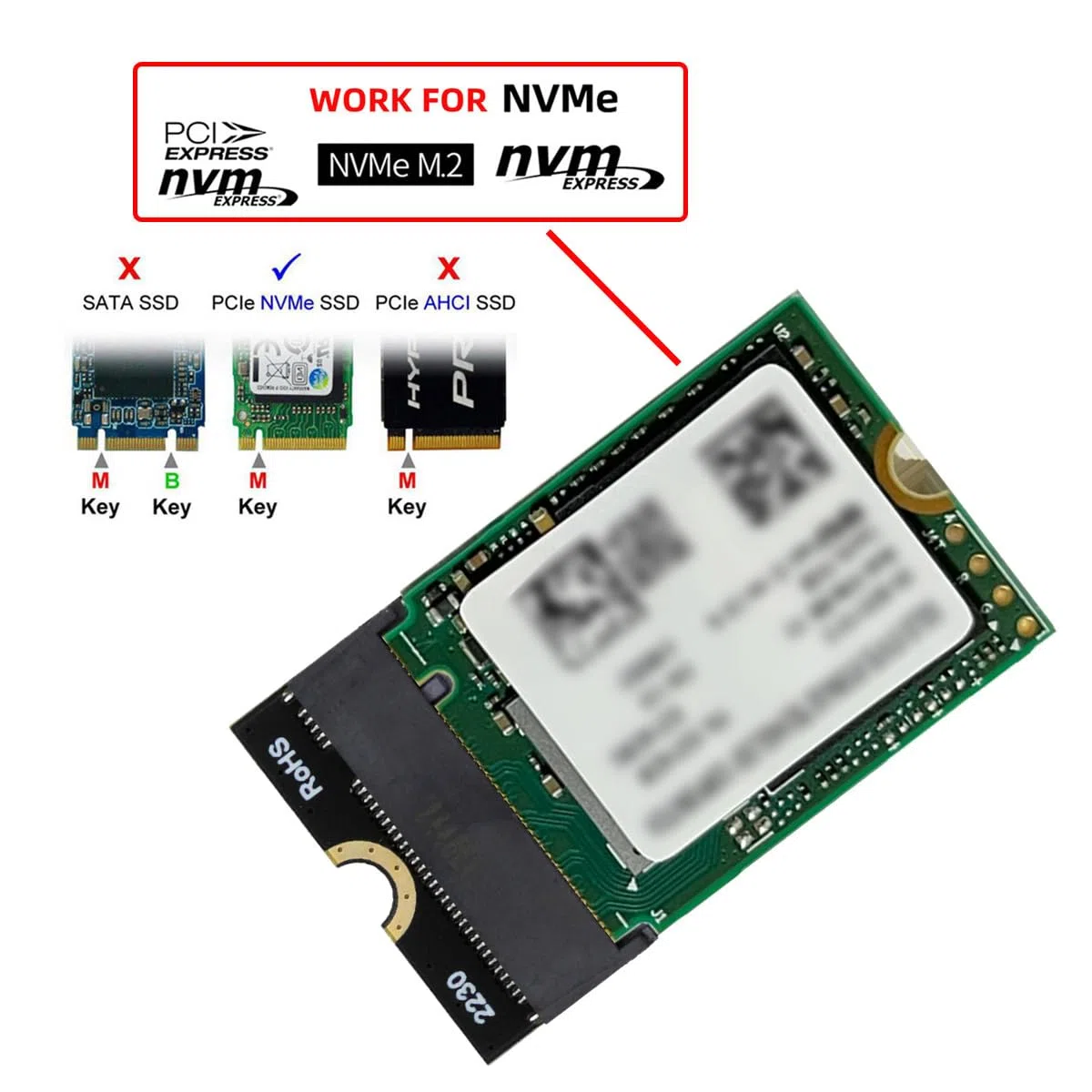 cablecc NGFF M.2 Key A+E a PCI-E 4.0 NVME M-key con adattatore di estensione della staffa per scheda madre del laptop SSD 2230 2280