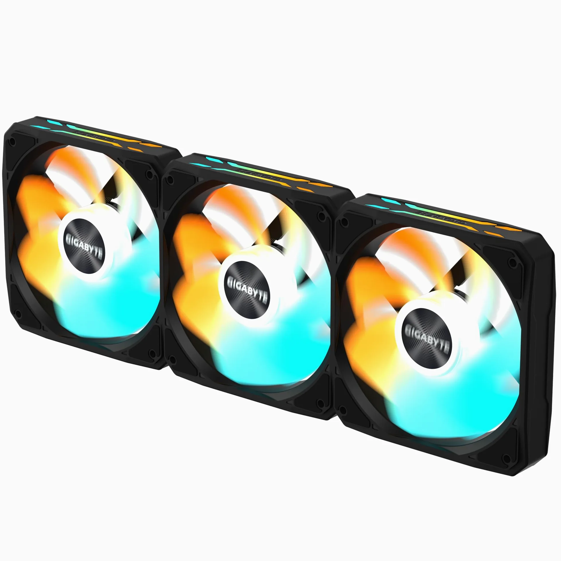GIGABYTE GBT EZRVSFAN1203 - Ventola di raffreddamento da 120 mm, flusso d'aria elevato e funzionamento silenzioso, cuscinetto a manicotto resistente, dimensioni universali da 120 mm, telaio nero