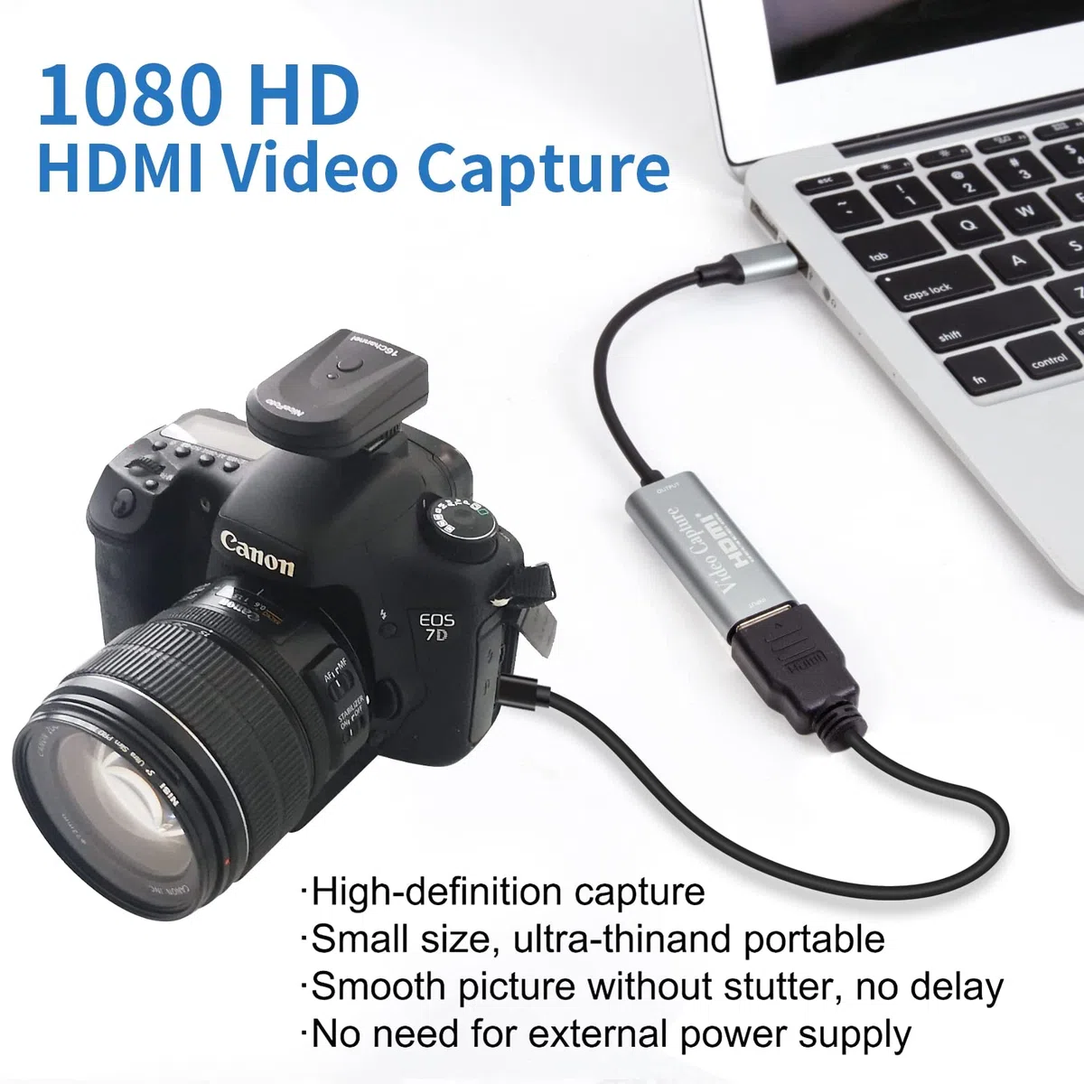 Scheda di acquisizione video 4K HDMI, scheda di acquisizione di giochi USB-C Adattatore di acquisizione 1080P per streaming, insegnamento, videoconferenza o trasmissione dal viv
