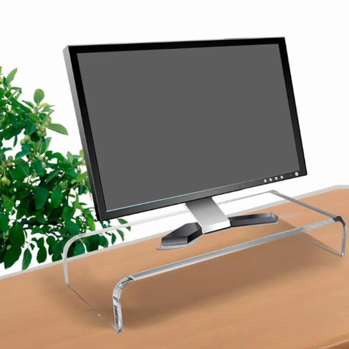 BESPORTBLE Supporto Rialzato per Computer e Tastiera in Plastica Trasparente Protezione Anti-Affaticamento per Postazioni di Lavoro