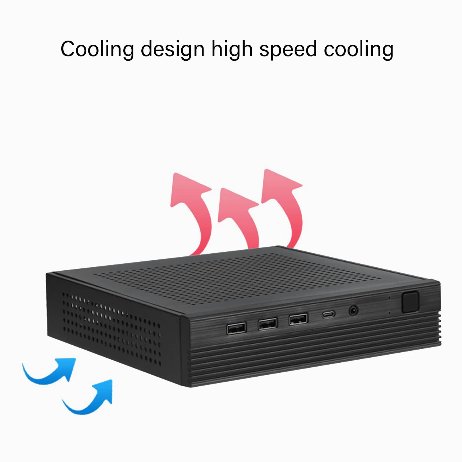 TX06 Desktop Small ITX Case Supporta schede madri DCIN sottili Risparmio spazio con raffreddamento velocità Compatibilità con montaggio