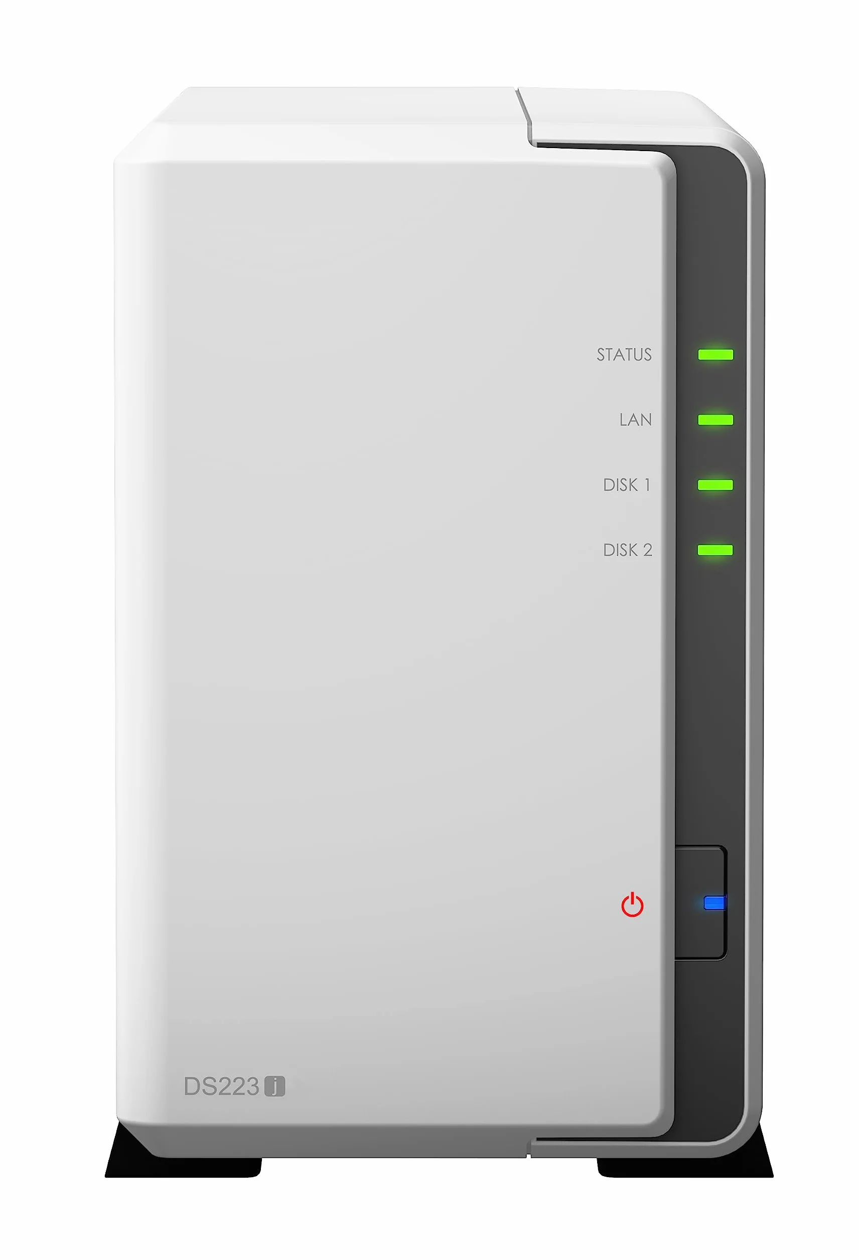 Synology DS223j - Diskstation NAS a 2 alloggiamenti (Realtek RTD1619B 4-Core 1,7 GHz 1 GB DDR4 RAM, 1 porta LAN RJ-45 1GbE), bundle da 8 TB con 2 dischi rigidi NAS IronWolf Seagate da 4 TB
