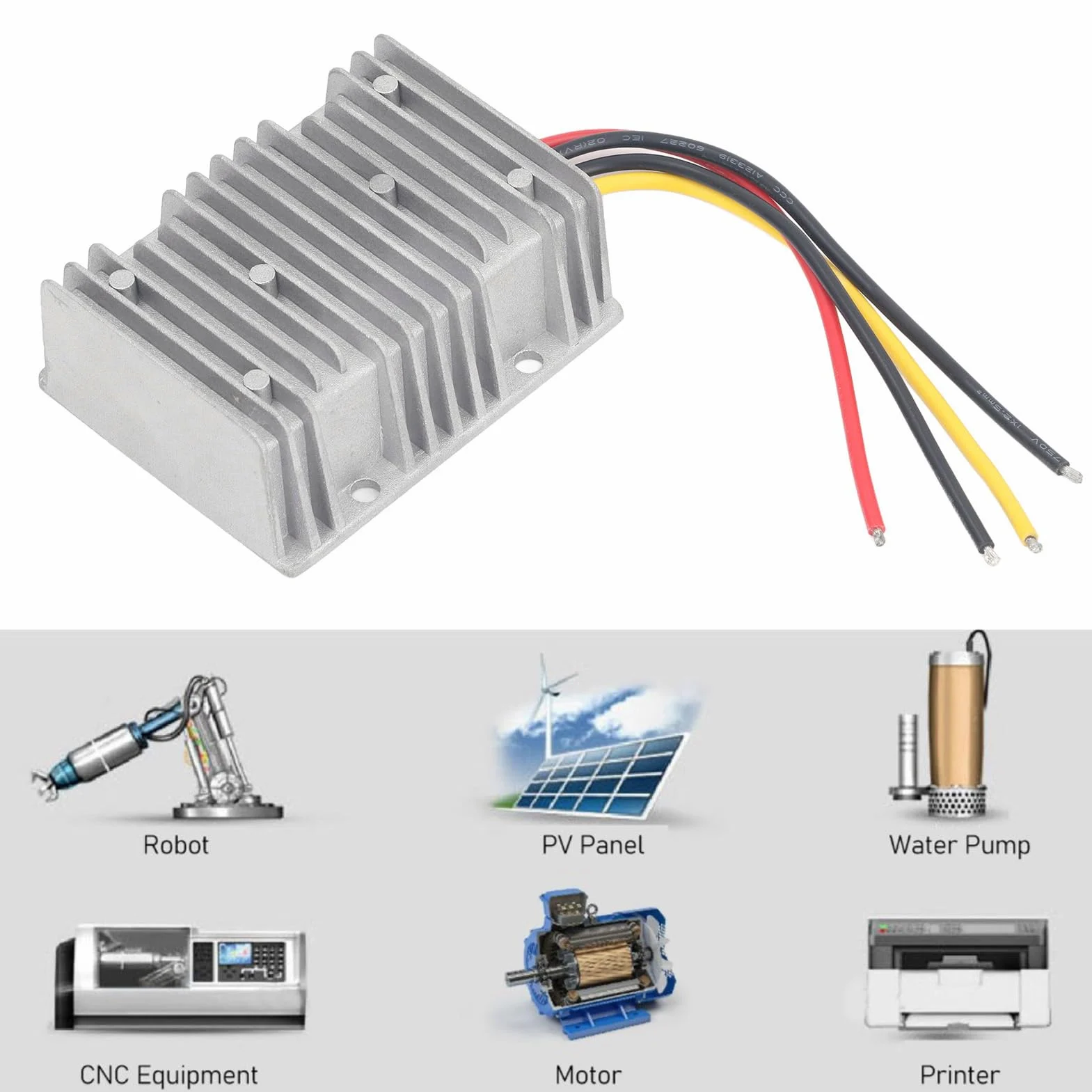 Convertitore Boost DC 12V 24V a 48V, Modulo Regolatore di Tensione Step up Impermeabile 10A 480W, Adattatore Alimentazione Trasformatore Tensione Alimentazione Booster