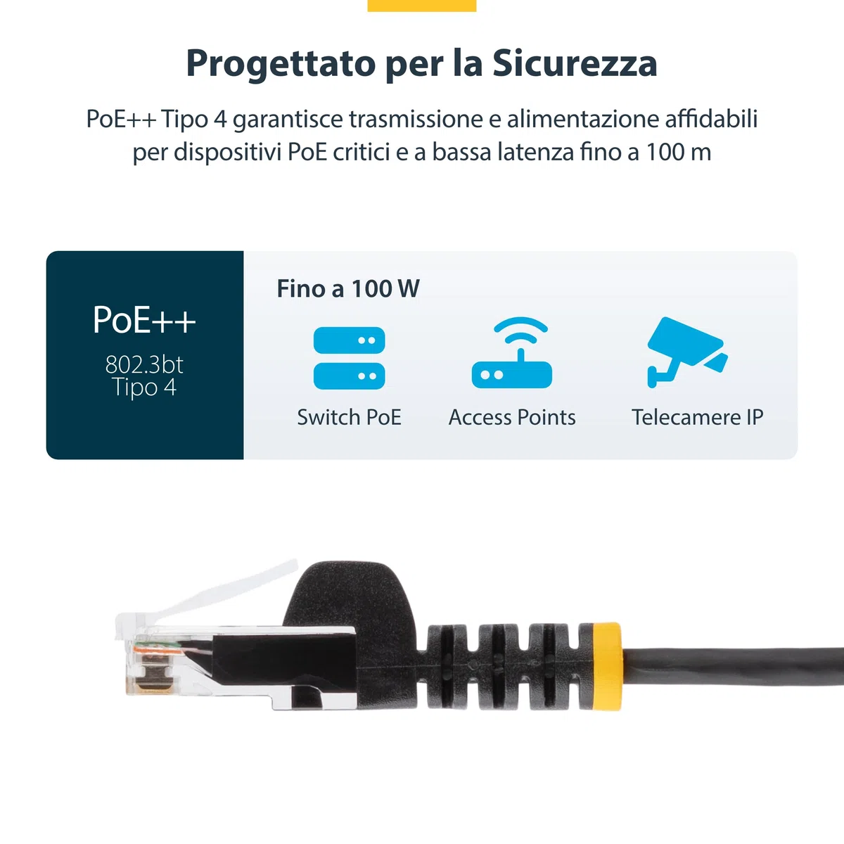 StarTech.com Cavo Ethernet CAT6 Bianco da 10m; Patch UTP con Plug RJ45 Antigroviglio, Cavo Lan Slim in Rame Puro 28AWG