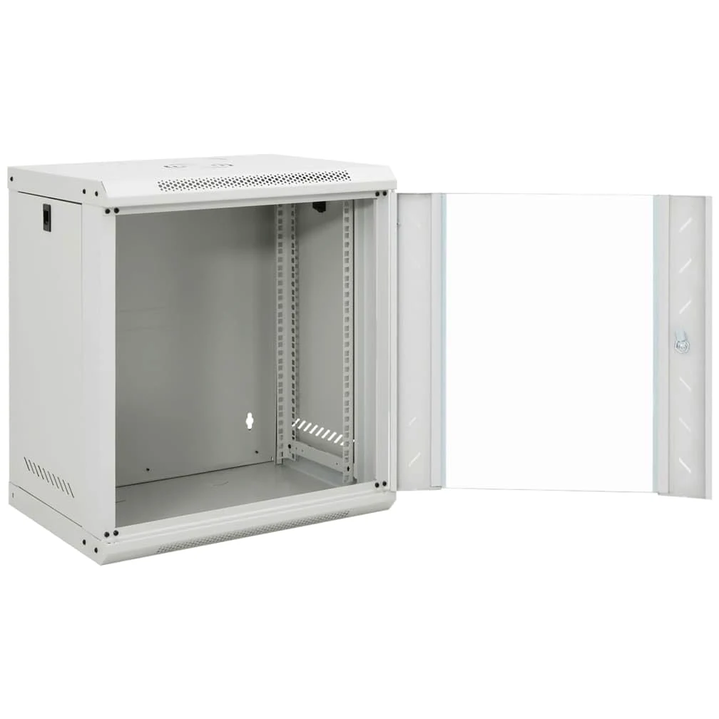 Generico Armadietto di Rete a Parete 12U da 19" IP20 53x40x60 cm,Accessori per Componenti per Computer,Dispositivi archiviazione,Sistemi di archiviazione di Rete,Grey,11.1 kg,30263