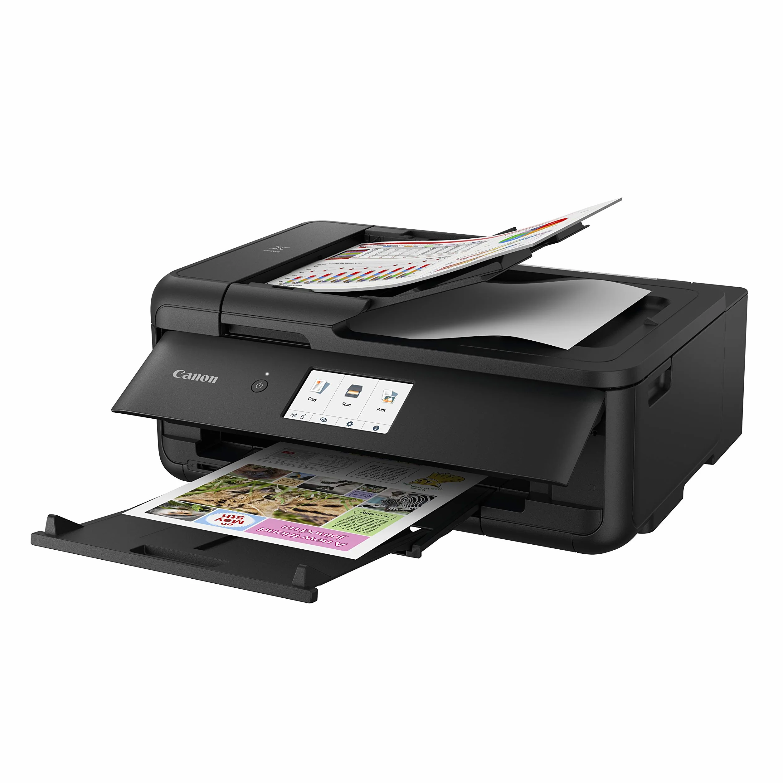 Canon PIXMA TS9550a stampante fotografica A3 multifunzione, Alimentatore automatico di documenti, WIFI, touch screen 4,3 pollici, 5 inchiostri separati, doppia alimentazione carta, colore nero