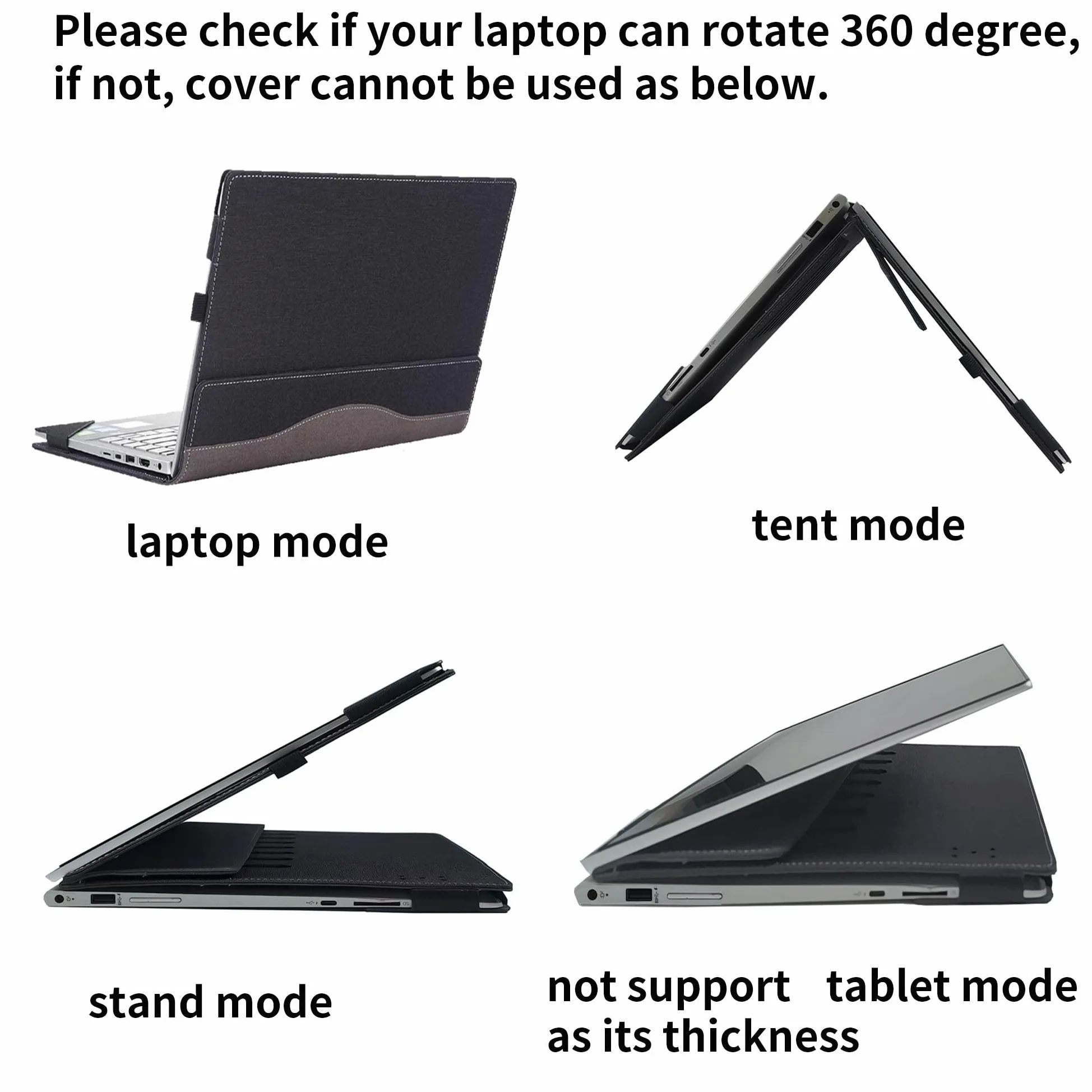Custodia protettiva per computer portatile compatibile con Lenovo IdeaPad Slim 5 14IMH9 14IRL8 14IAH8 14ABR8 14IRU9 14AHP9 14Q8X9 14 pollici custodia protettiva per notebook (nero)