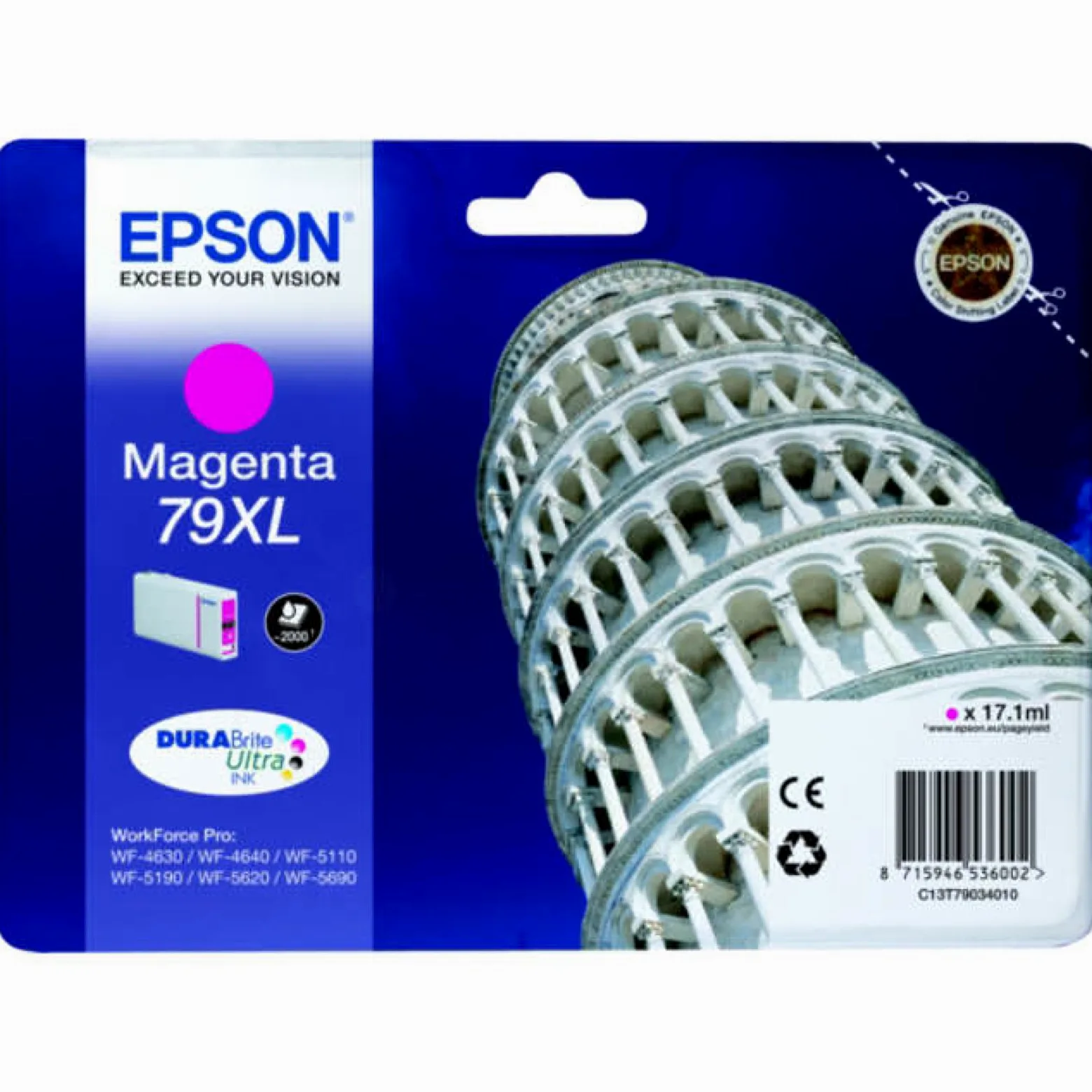 Epson Cartuccia d'inchiostro originale 79XL magenta ad alta capacità (C13T79034010)