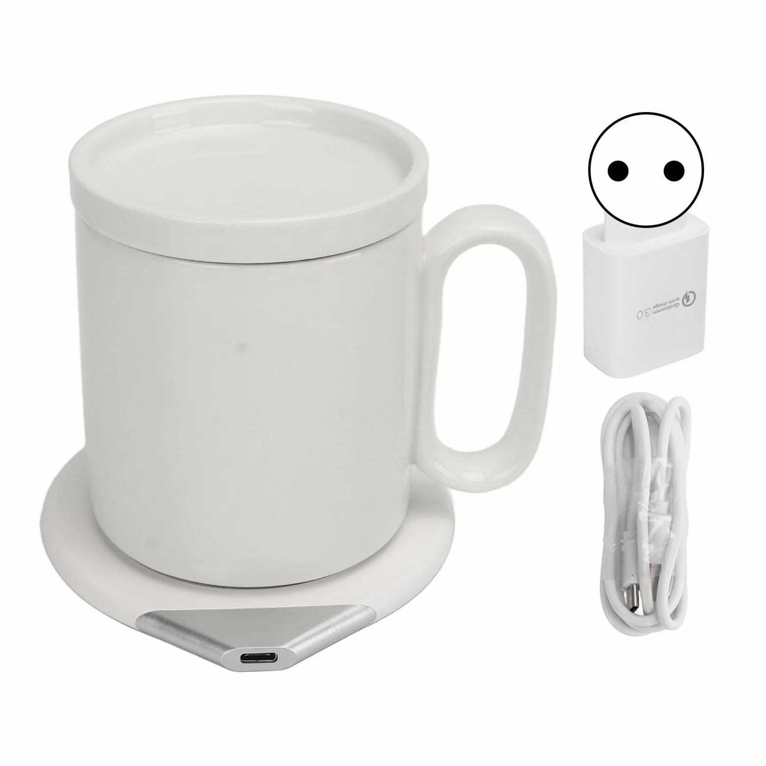 Caricatore Scaldatazze Elettrico Wireless Caricatore per Telefono Scaldatazze Impermeabile Ad Alta Sicurezza per Viaggi in Ufficio a Casa Tazza da 350 Ml, per gli Amanti del