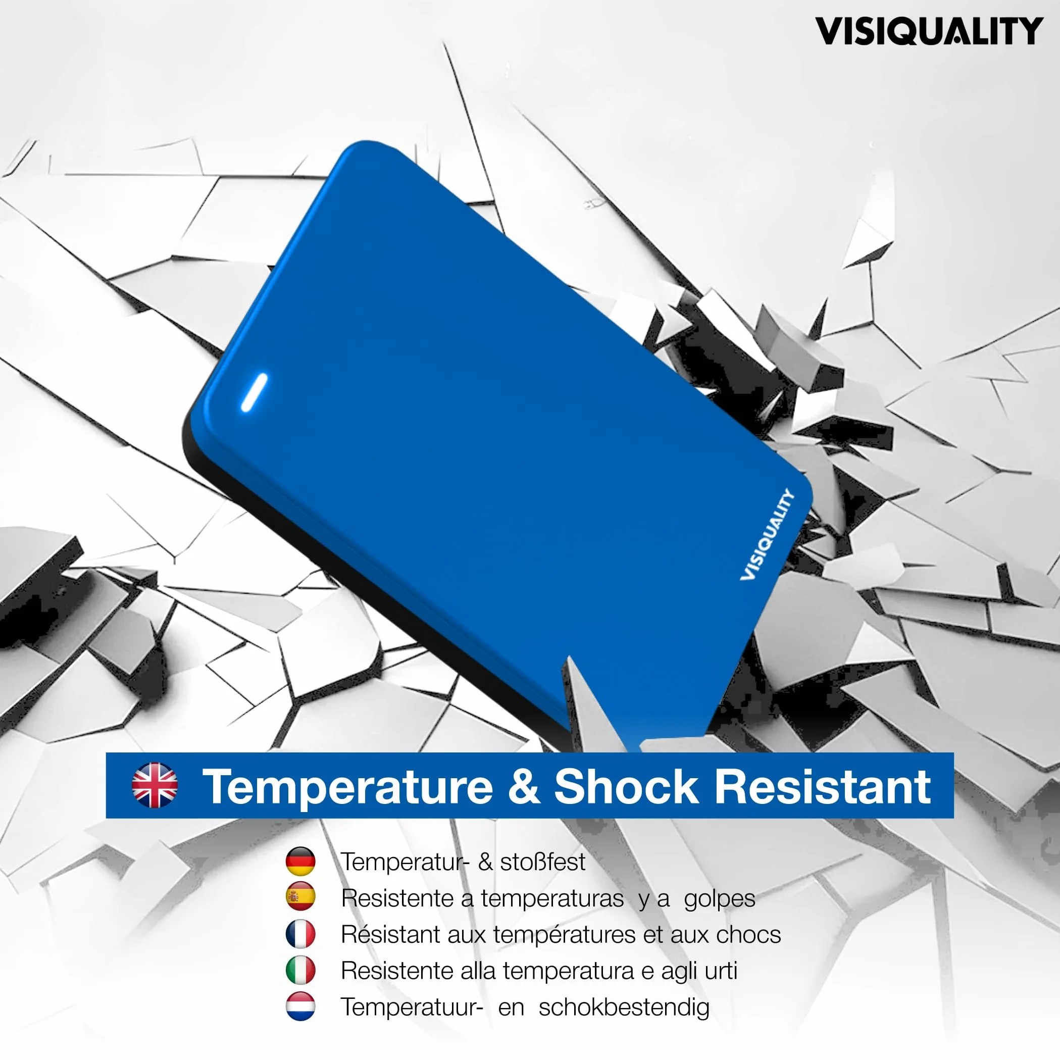 Hard disk esterno ad alta velocità da 750 GB, USB 3.0, disco rigido esterno, compatibile con Windows/Mac, Plug & Play, giochi per PS4 e Xbox, compatto, disponibile in 3 colori (blu)