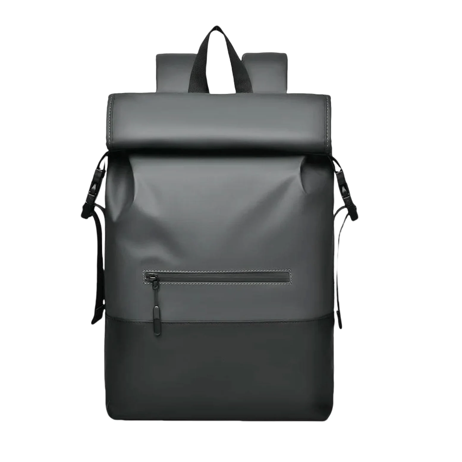 Zaino da Viaggio Premium Uomini Roll Top Business Grande capacità Moda Pendolare Borsa di Viaggio-Black