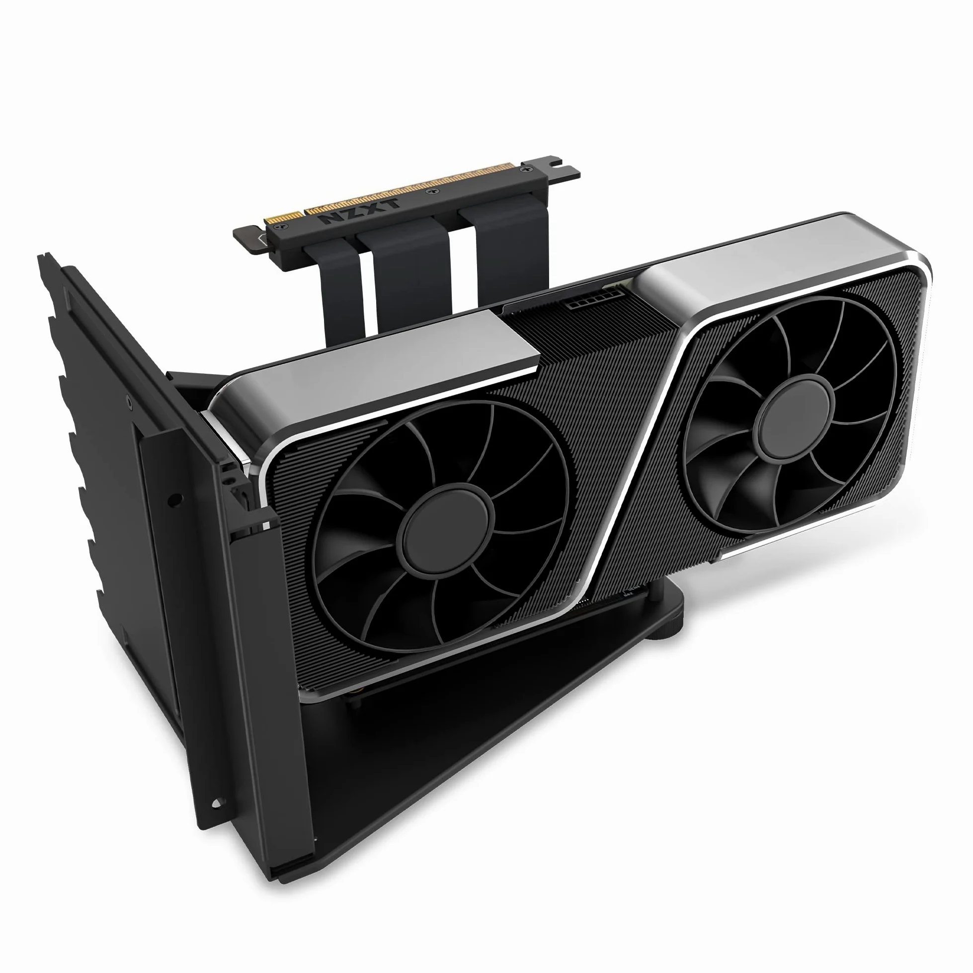 NZXT Kit di montaggio verticale GPU - AB-RH175-B1-175 mm PCIe 4.0x16 Cavo Riser - Supporto GPU - Staffa in acciaio robusto - Nero