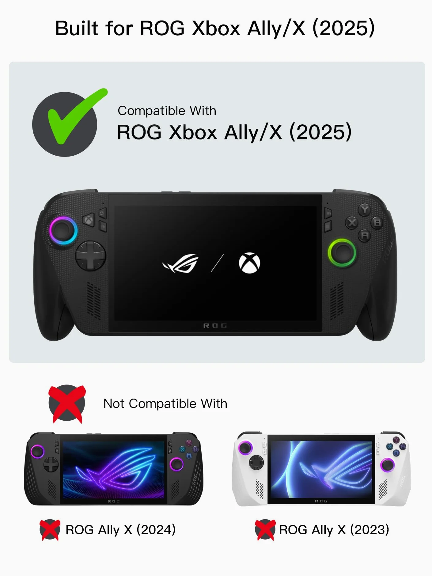 UYIYE Custodia da trasporto per Xbox Ally/Xbox Ally X (2025) a due piani, guscio rigido protettivo, borsa da viaggio portatile a doppio strato adatta per adattatore, cavo e accessori nero grigio