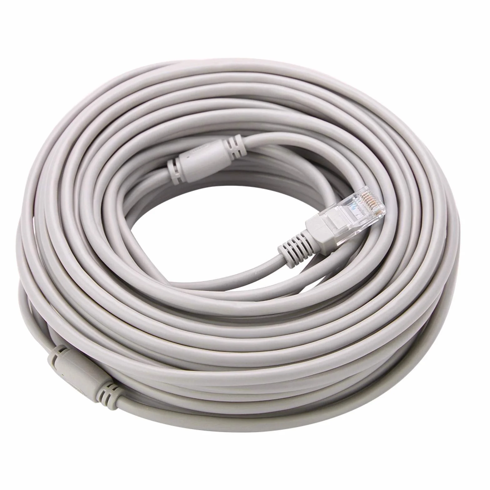ASHATA Cavo Ethernet, 5M / 10M / 15M / 20M RJ45 + DC Cavo Ethernet CCTV Testa Maschio e Femmina Jack 2.1mm / 5.5mm per telecamere IP Sistema NVR 10 Mbps / 100 Mbps(20M)