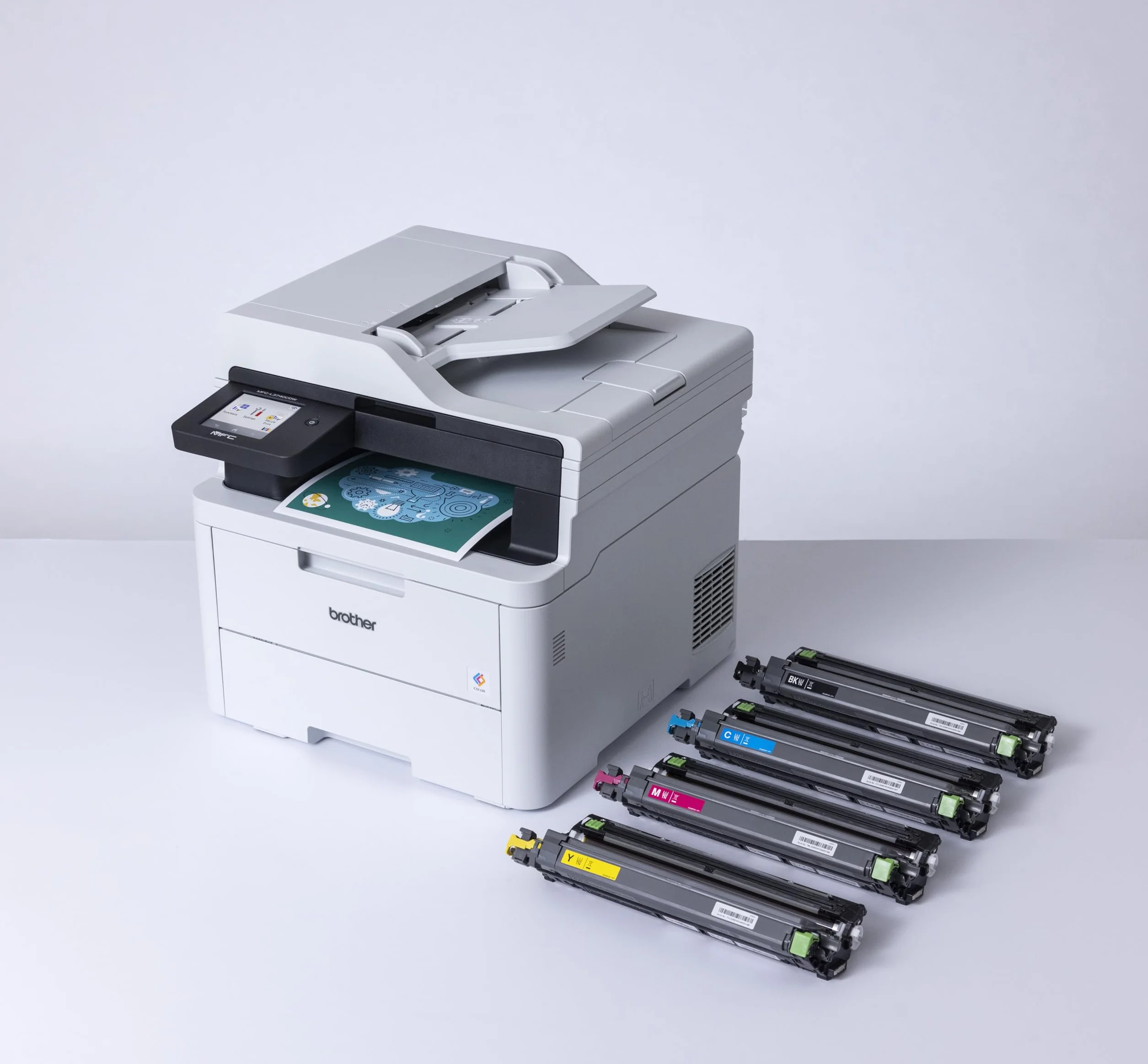 Brother MFC-L3740CDW - Dispositivo multifunzione 4 in 1 a colori con Wi-Fi/LAN e stampa fronte/retro