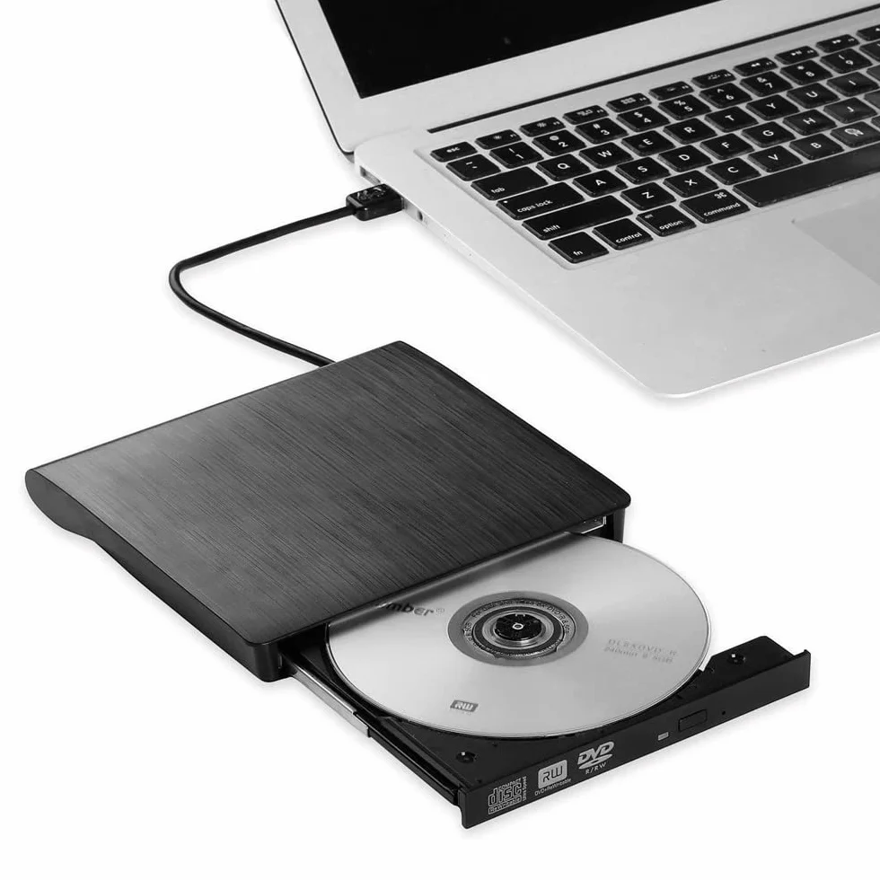 Retoo External DVD Drive USB 3.0 Type-C CD DVD +/-RW Optical Drive USB C Burner Slim CD/DVD ROM Rewriter Writer Reader Portable for PC Laptop Desktop MacBook Mac Windows 7 8.1 10 Linux OS Appl