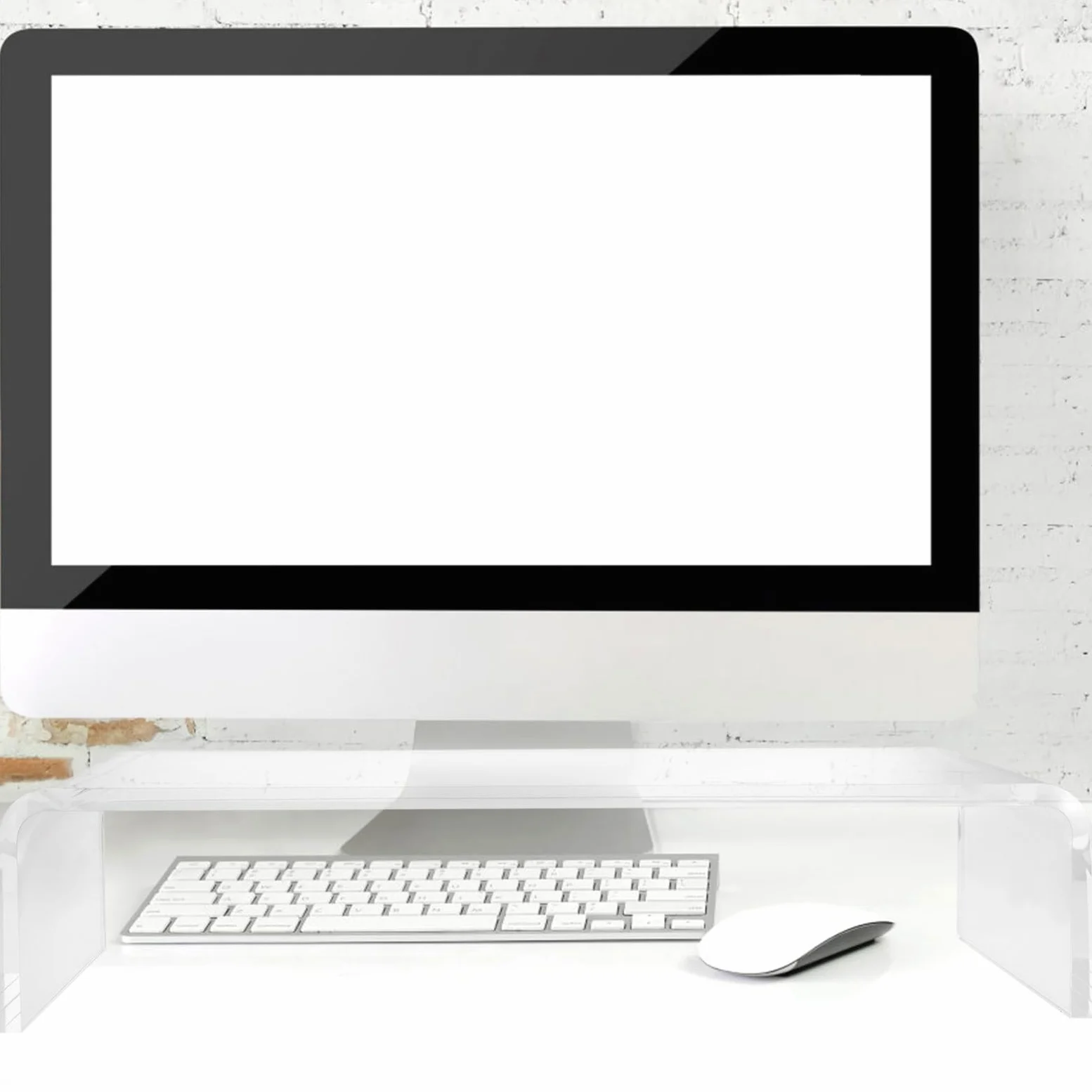 FUOYLOO Protezione per Tastiera Anti-Ponte in Acrilico Trasparente Base Rialzata per Computer, Supporto Multifunzione Spazio per Mouse, per Scrivania Domestica e Lavorativa